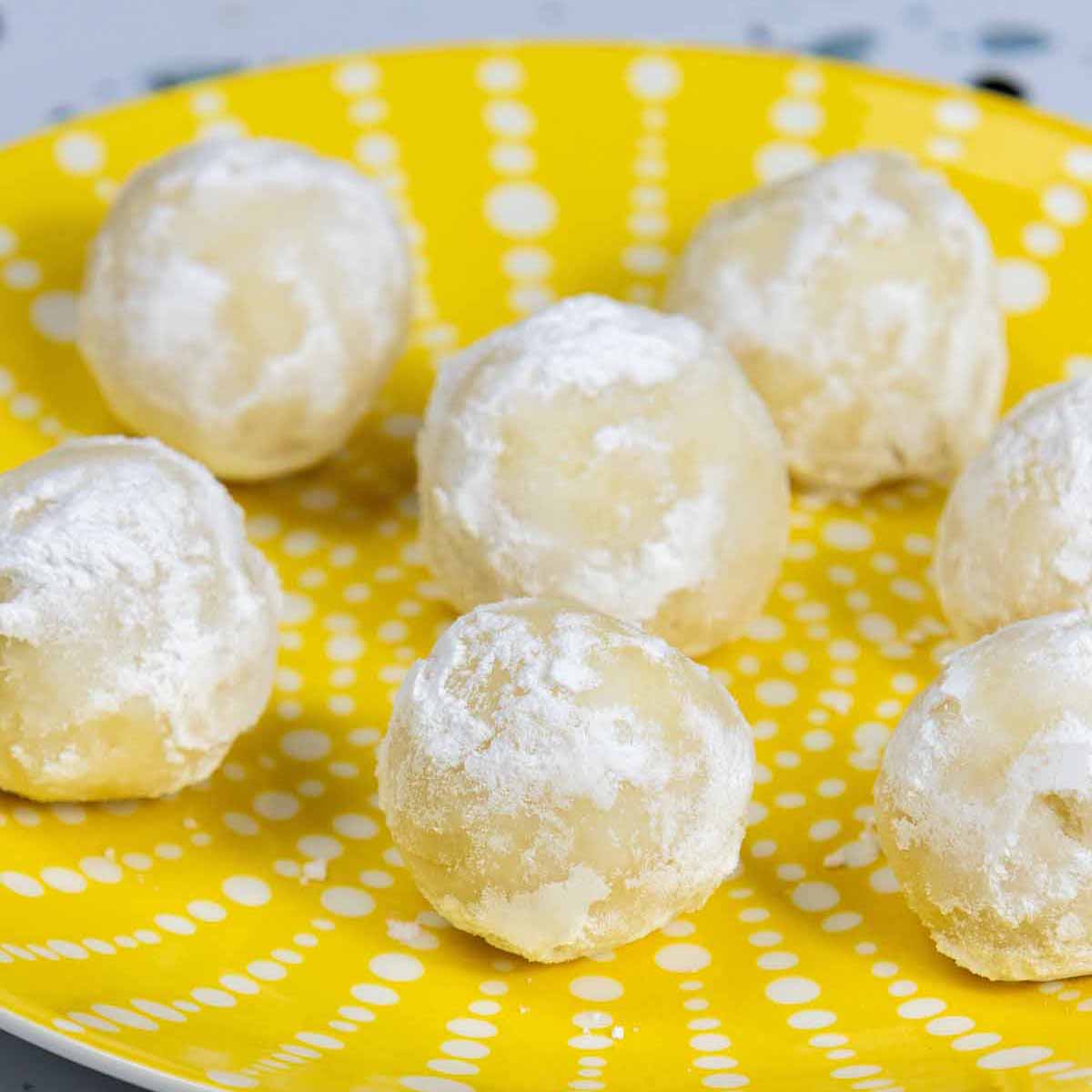 Gluten Free No Bake Snowball Cookies