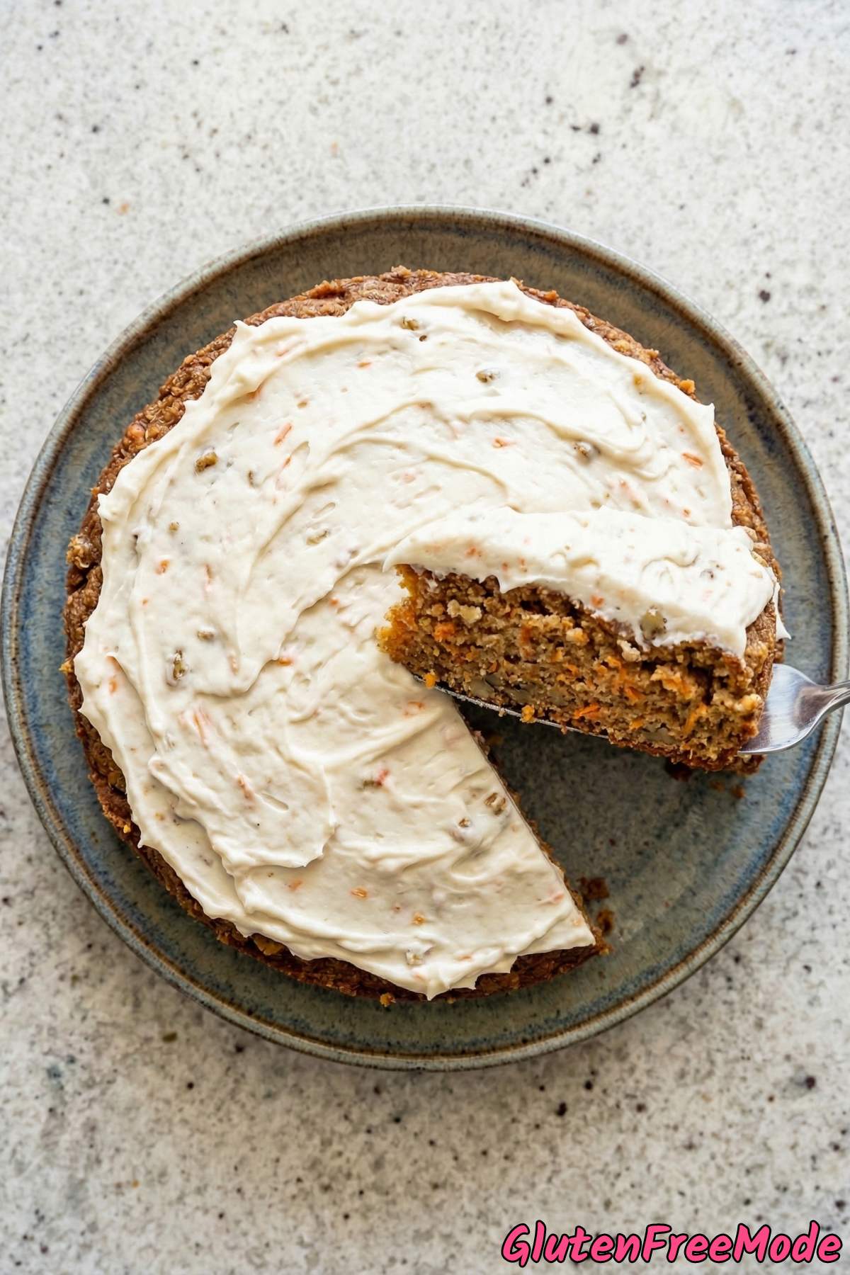 Irresistible gluten free carrot cake slice