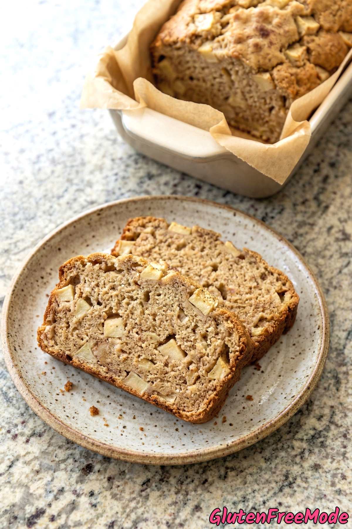 Wholesome gluten free apple cinnamon loaf
