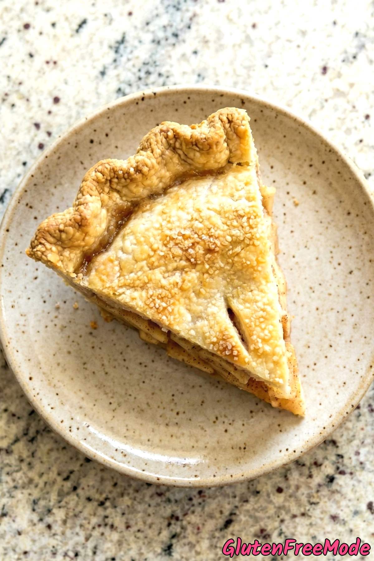 Classic gluten free apple pie on a table