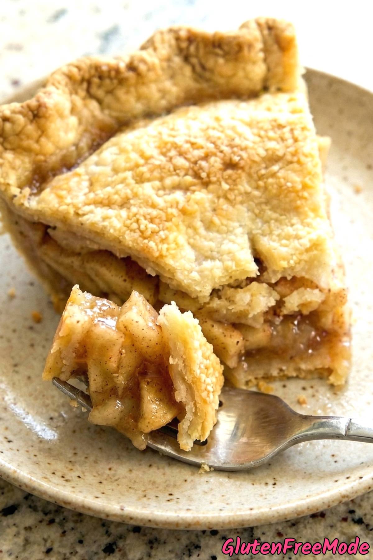 Buttery gluten free apple pie with flaky crust