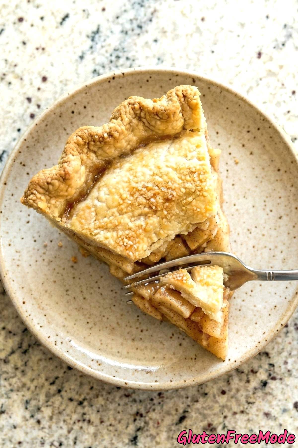 Homemade gluten free apple pie freshly baked