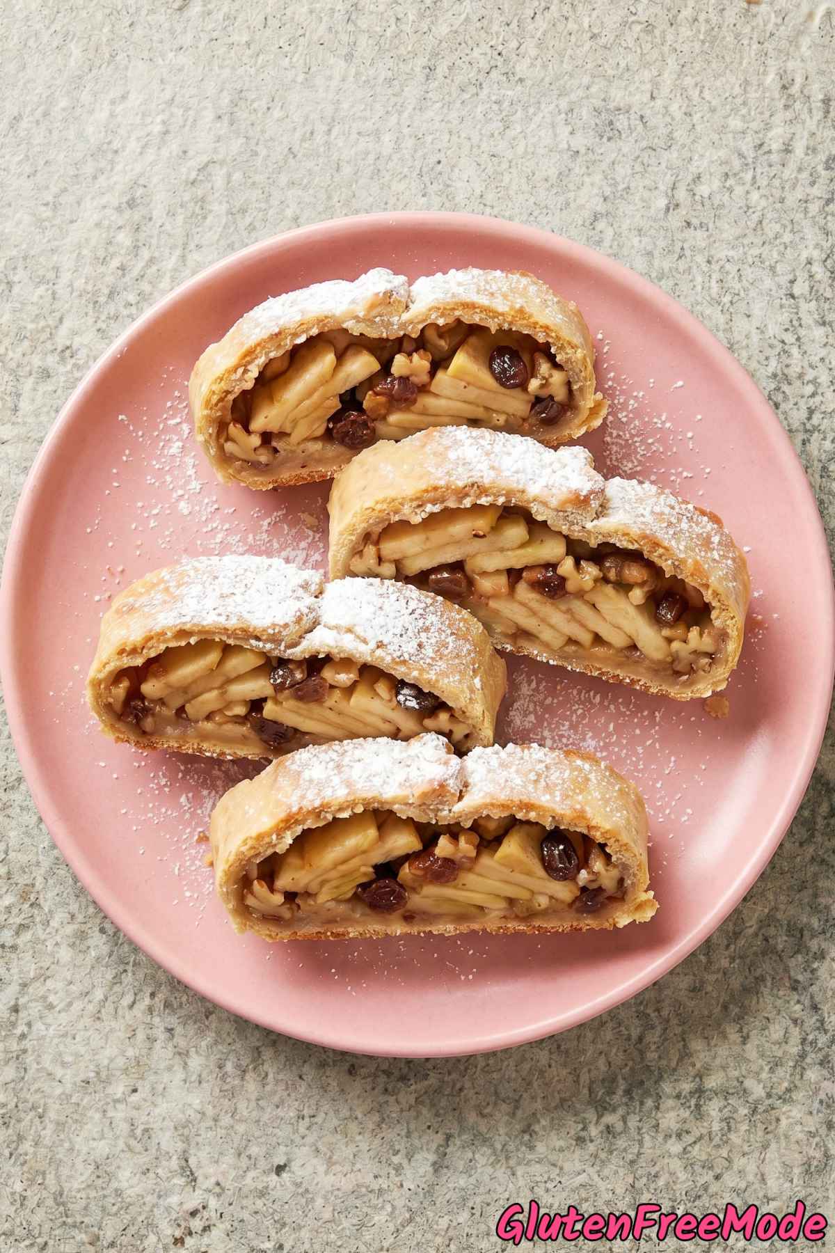 Crispy gluten free apple strudel dessert