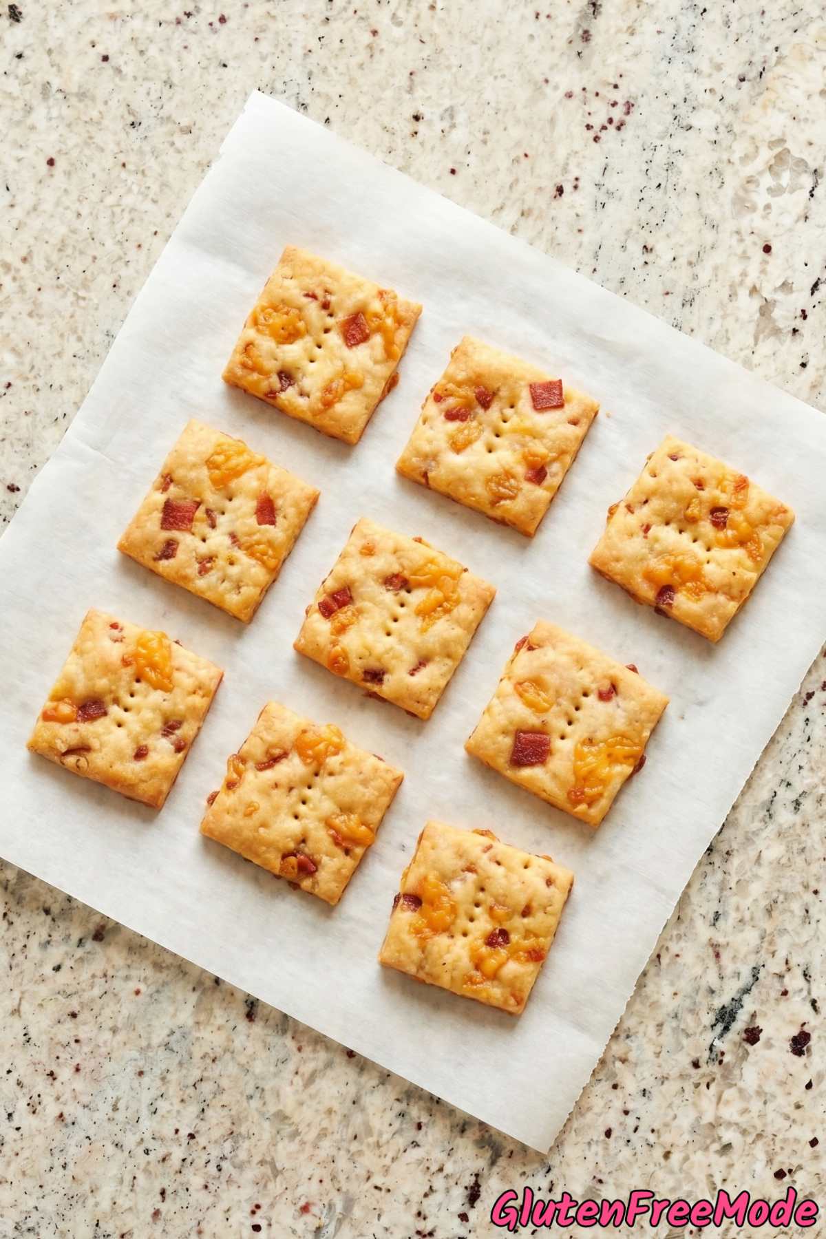 irresistible gluten free bacon cheese crackers