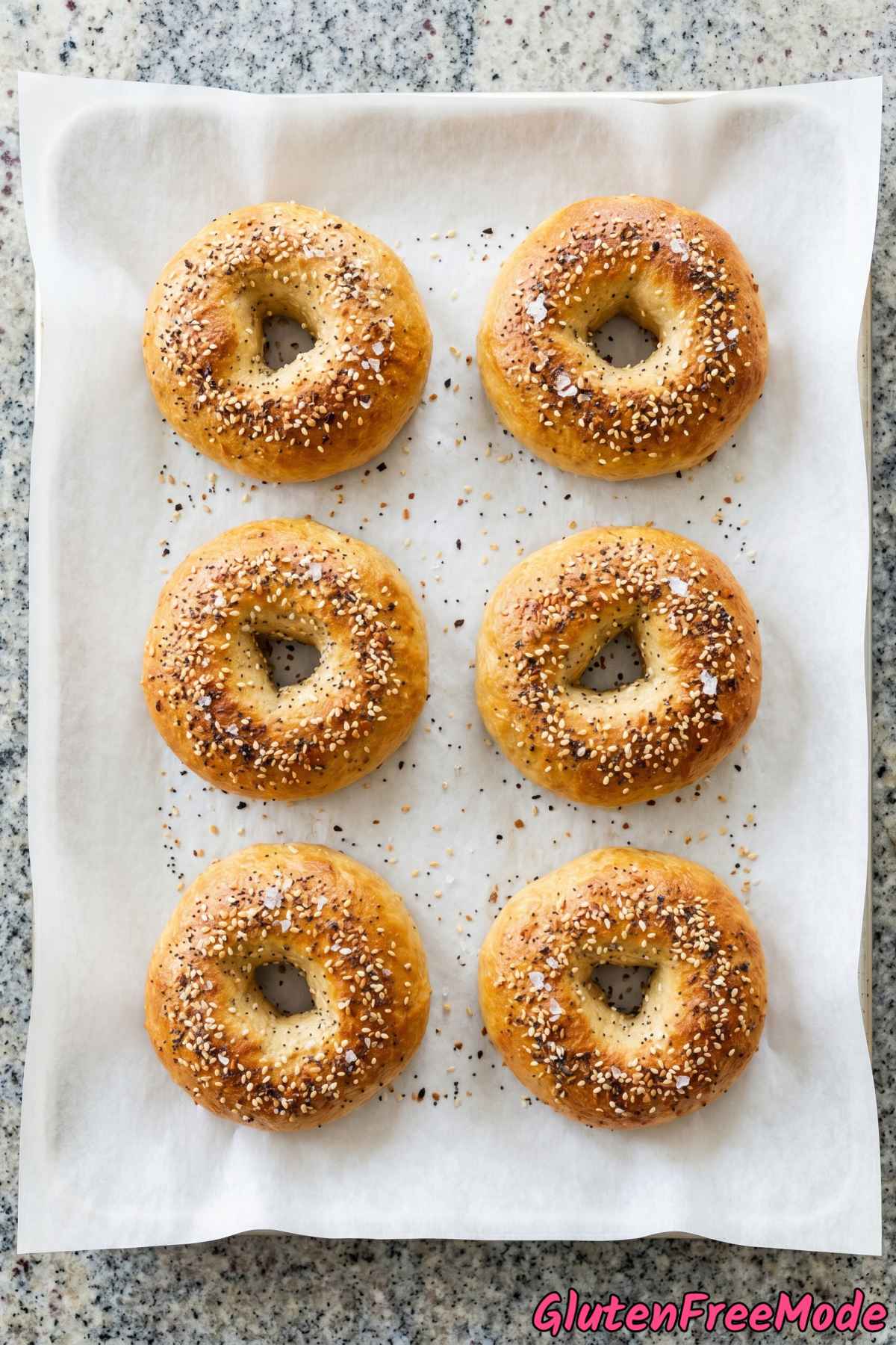 Wholesome gluten free bagels close up