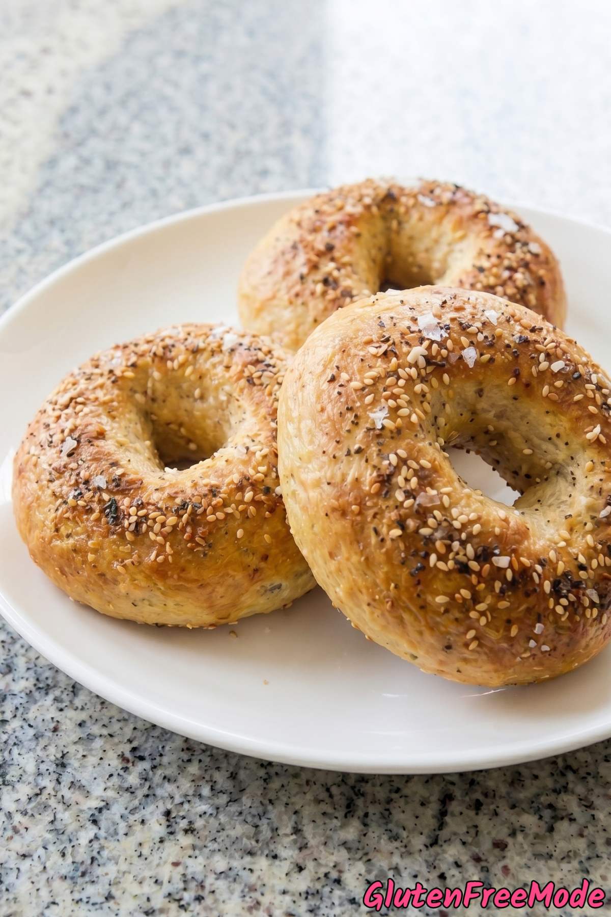 Fluffy gluten free bagels ready to eat