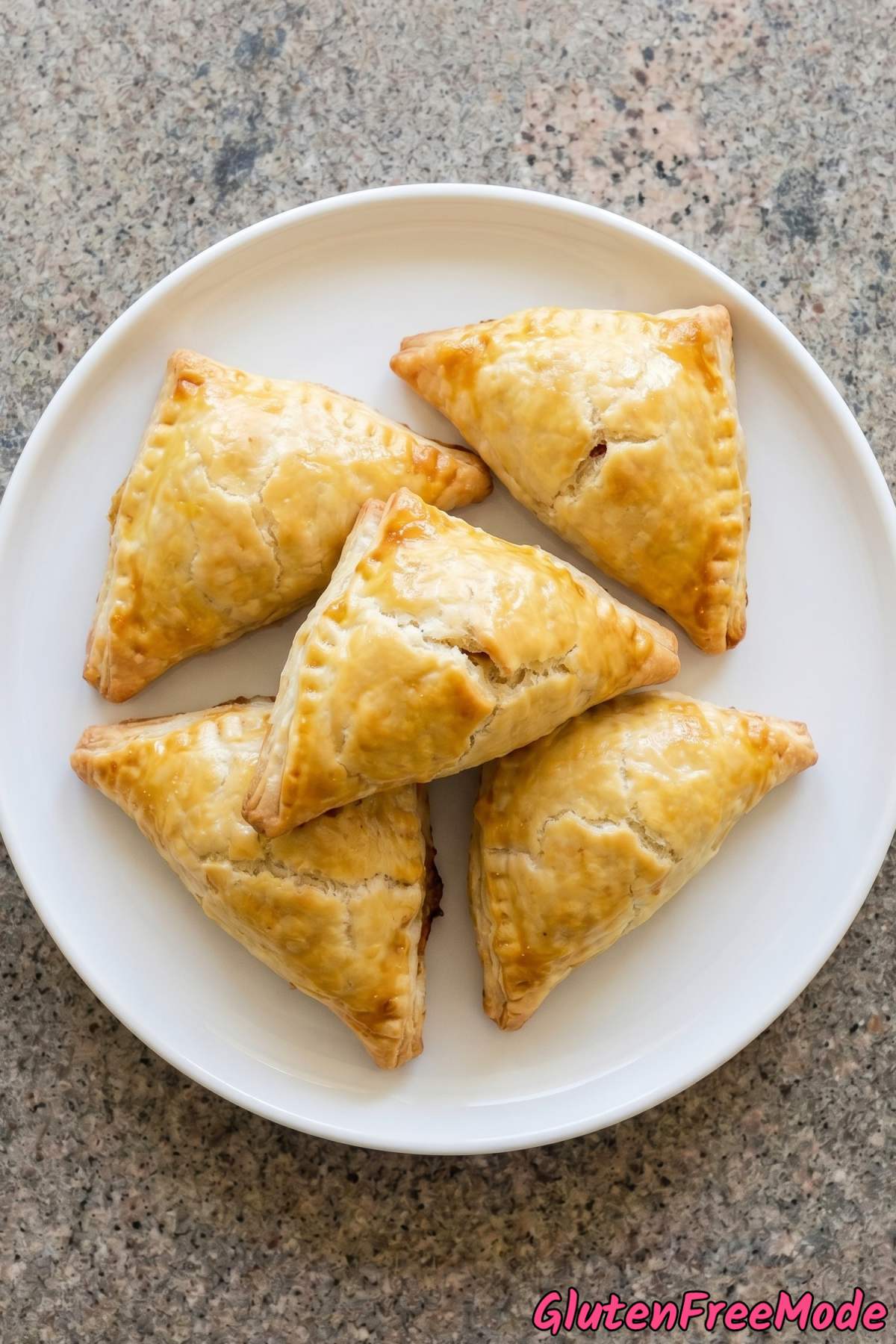 Crunchy gluten free baked samosas on a tray