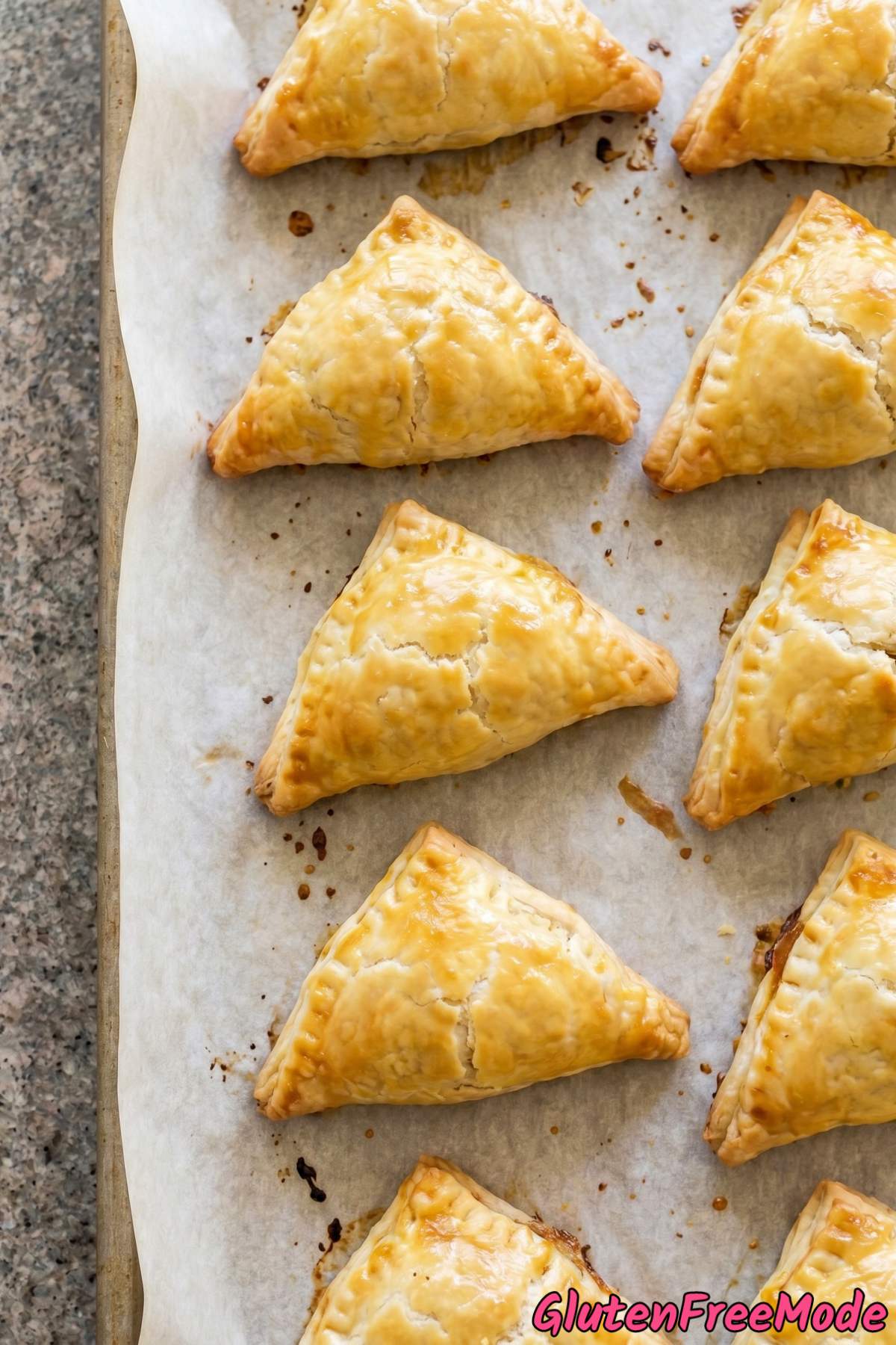 Warm gluten free baked samosas ready to serve