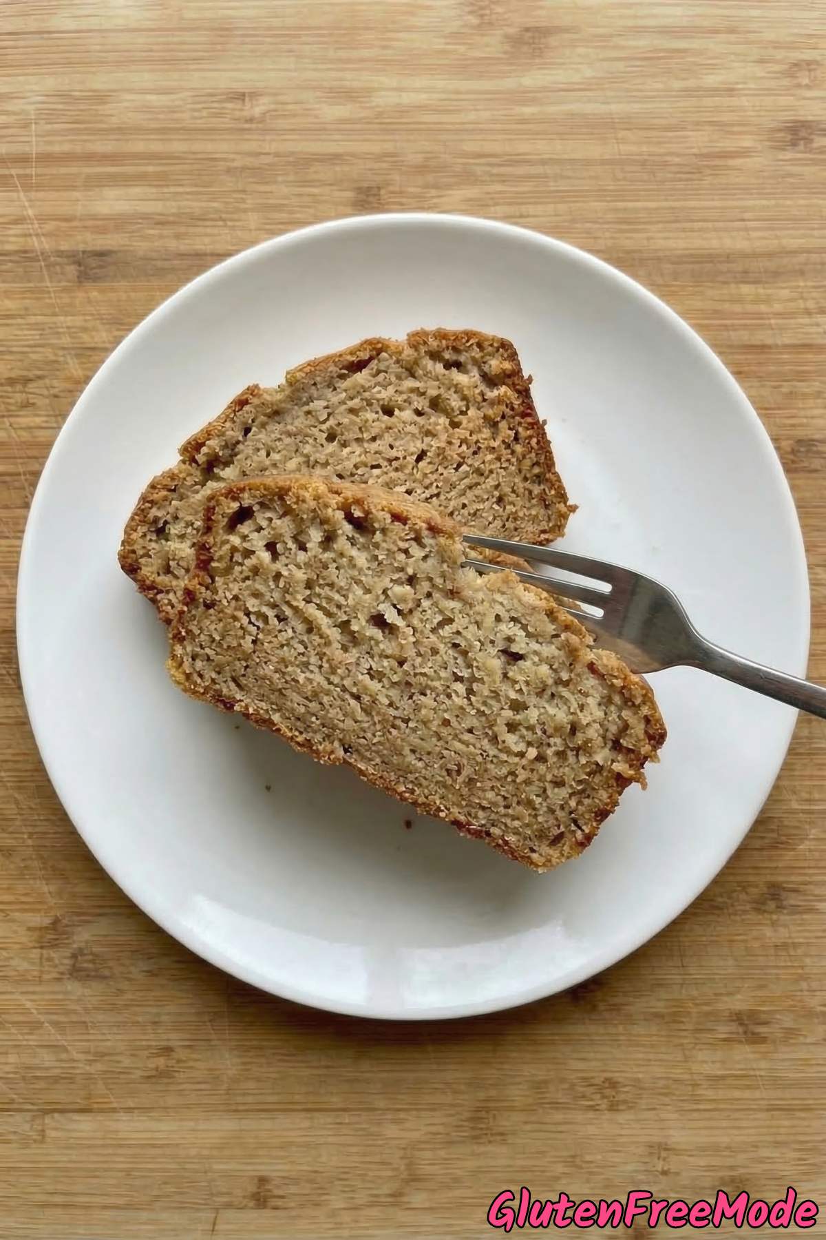 Fluffy gluten free banana bread closeup