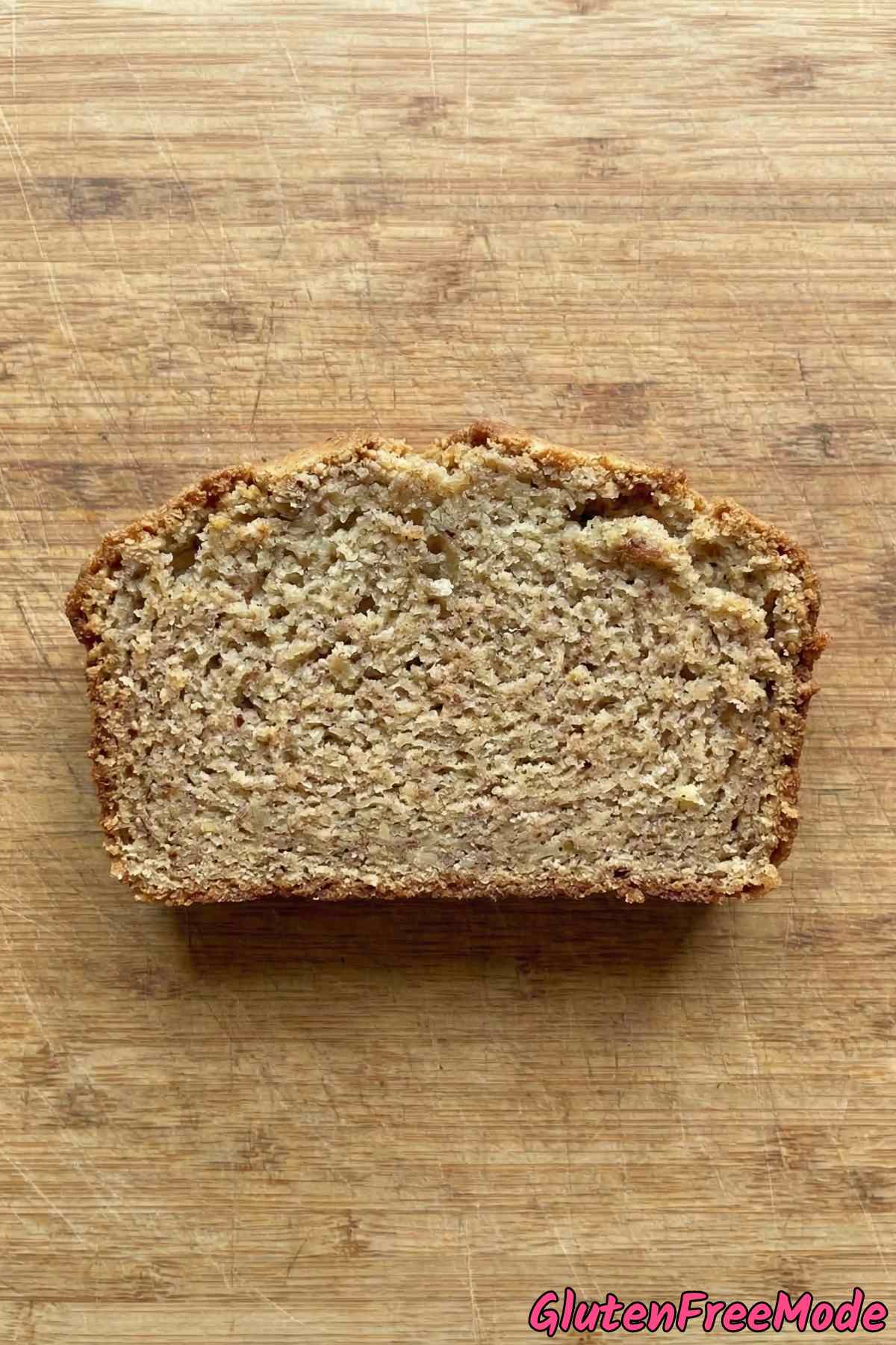 Rustic gluten free banana bread loaf