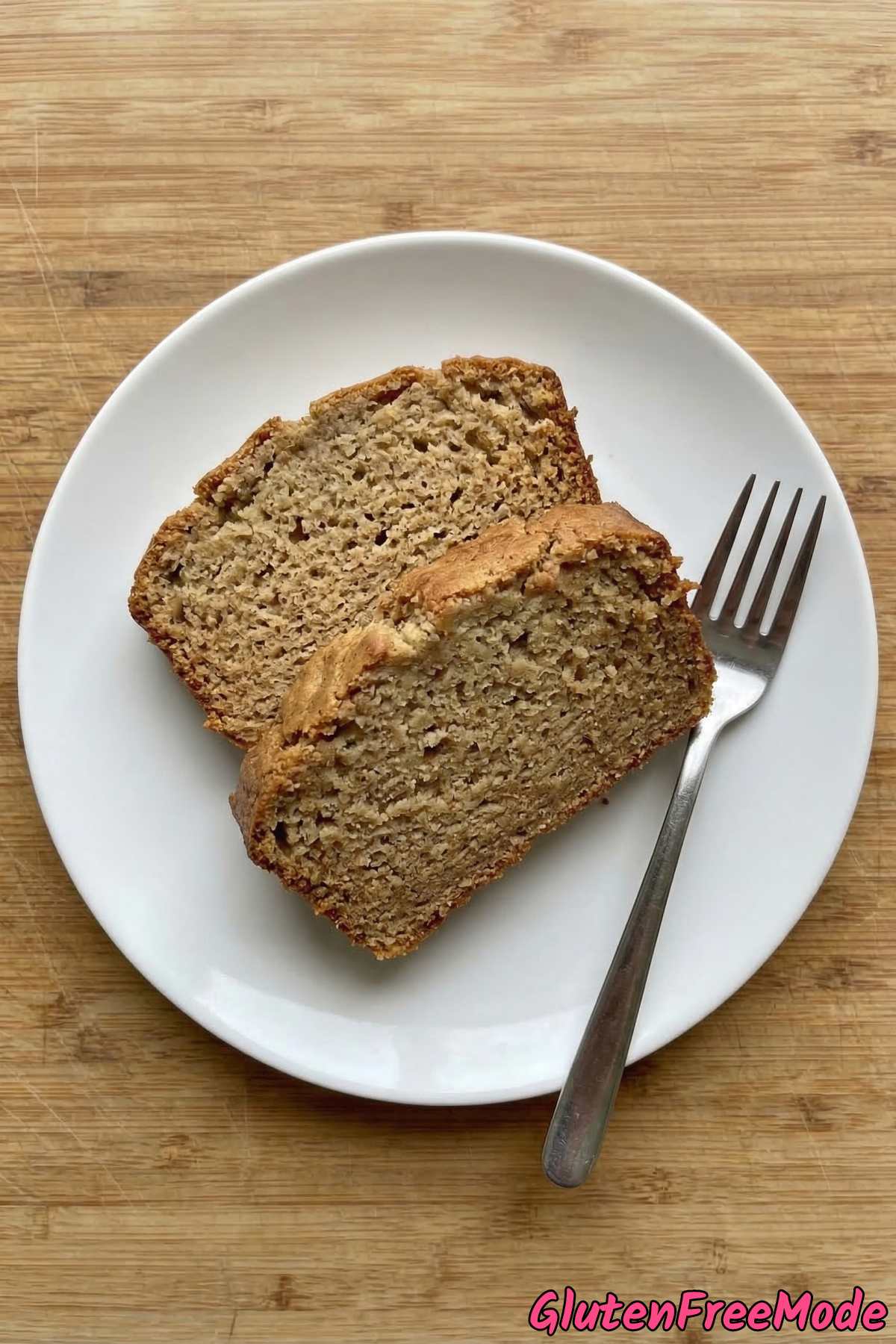 Tender gluten free banana bread slice
