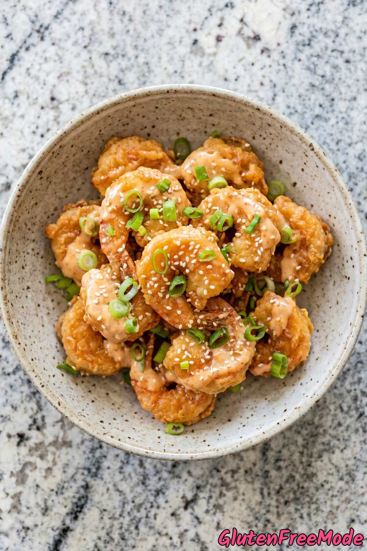Crunchy gluten free bang bang shrimp
