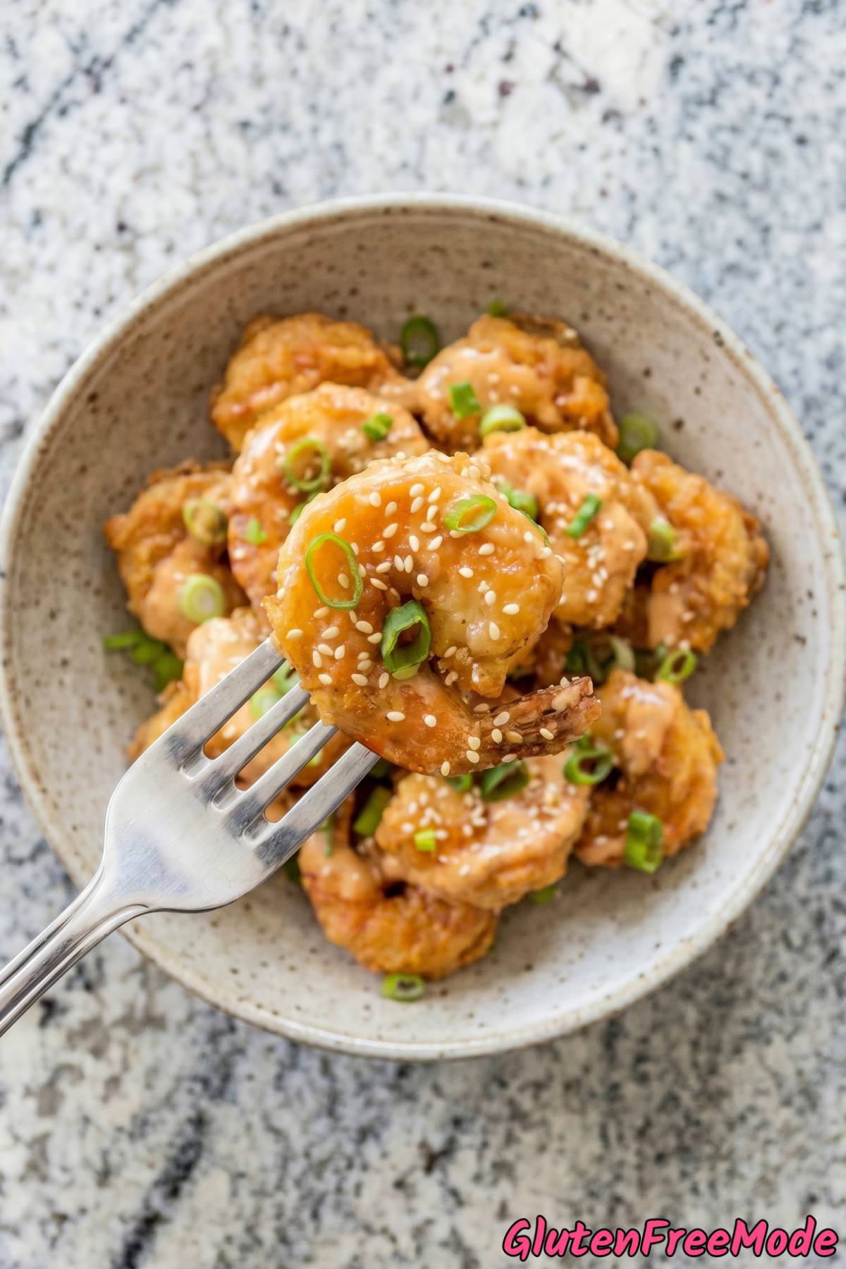 Zesty gluten free bang bang shrimp