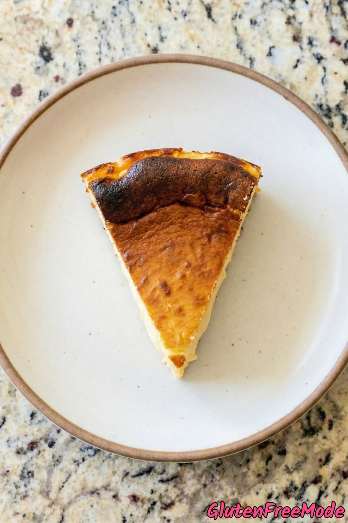 Velvety gluten free Basque burnt cheesecake