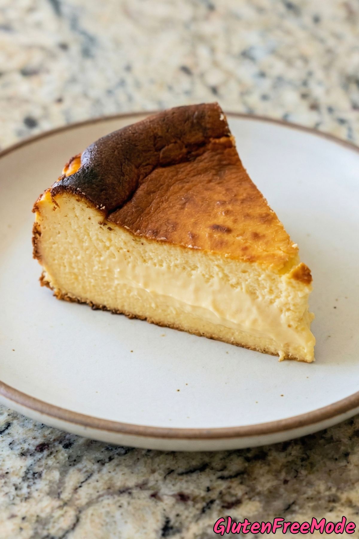 Caramelized gluten free Basque burnt cheesecake
