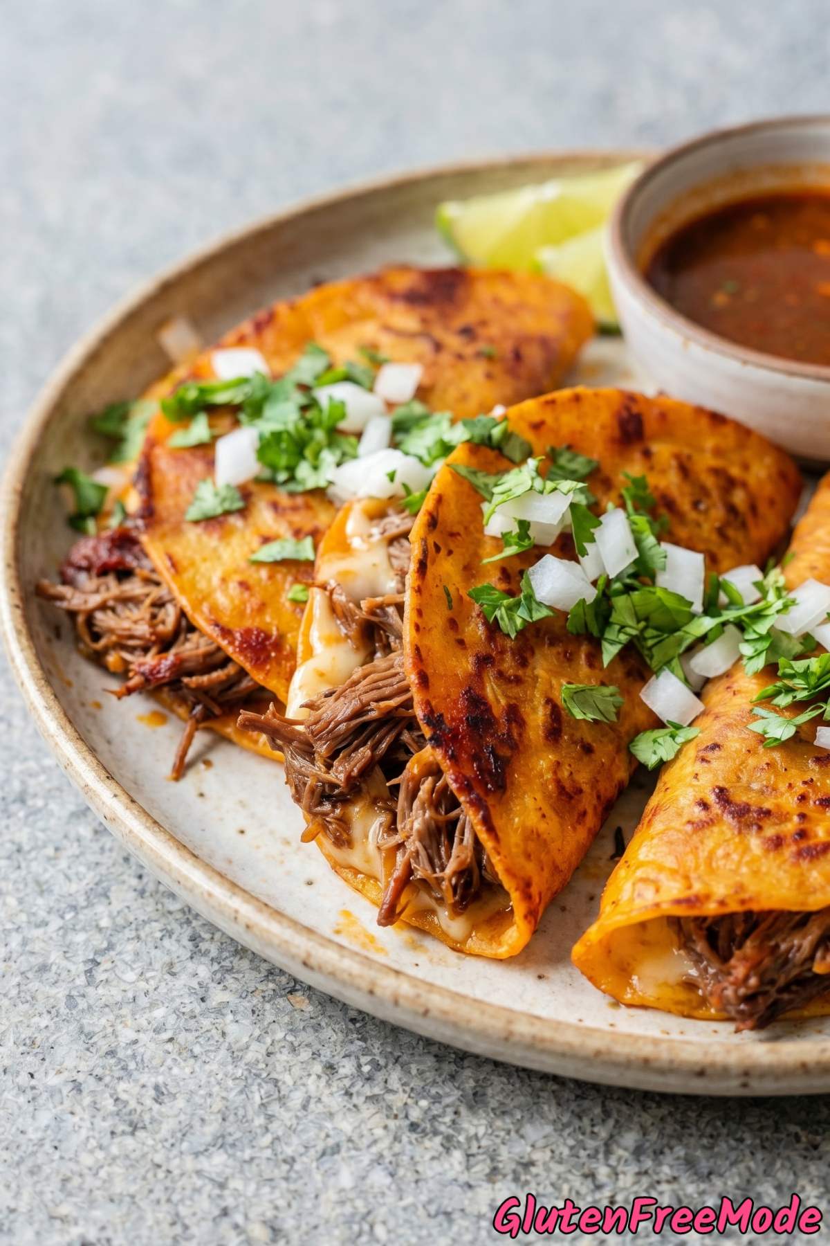Flavorful gluten free beef birria tacos