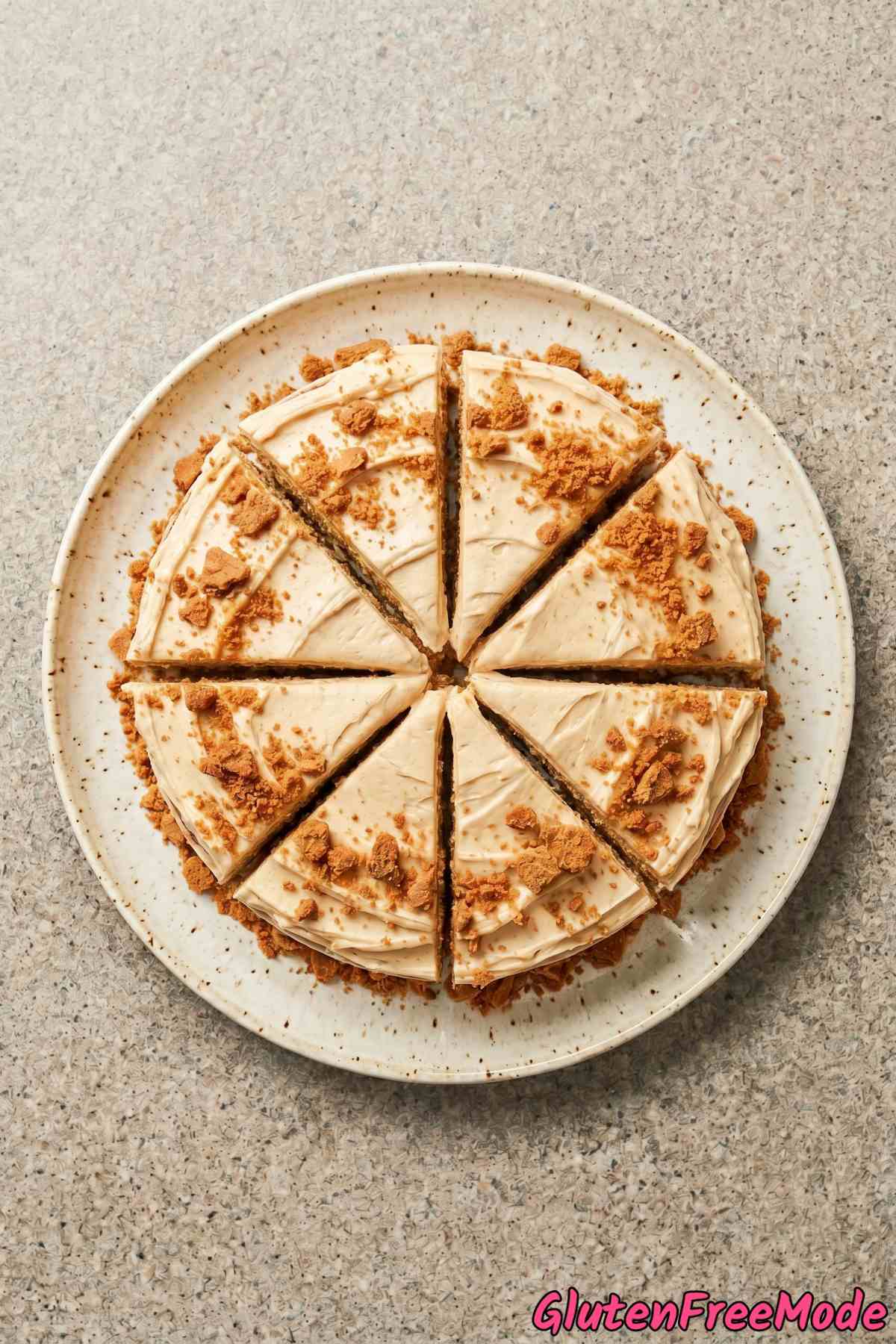 Layered gluten free Biscoff butter cake