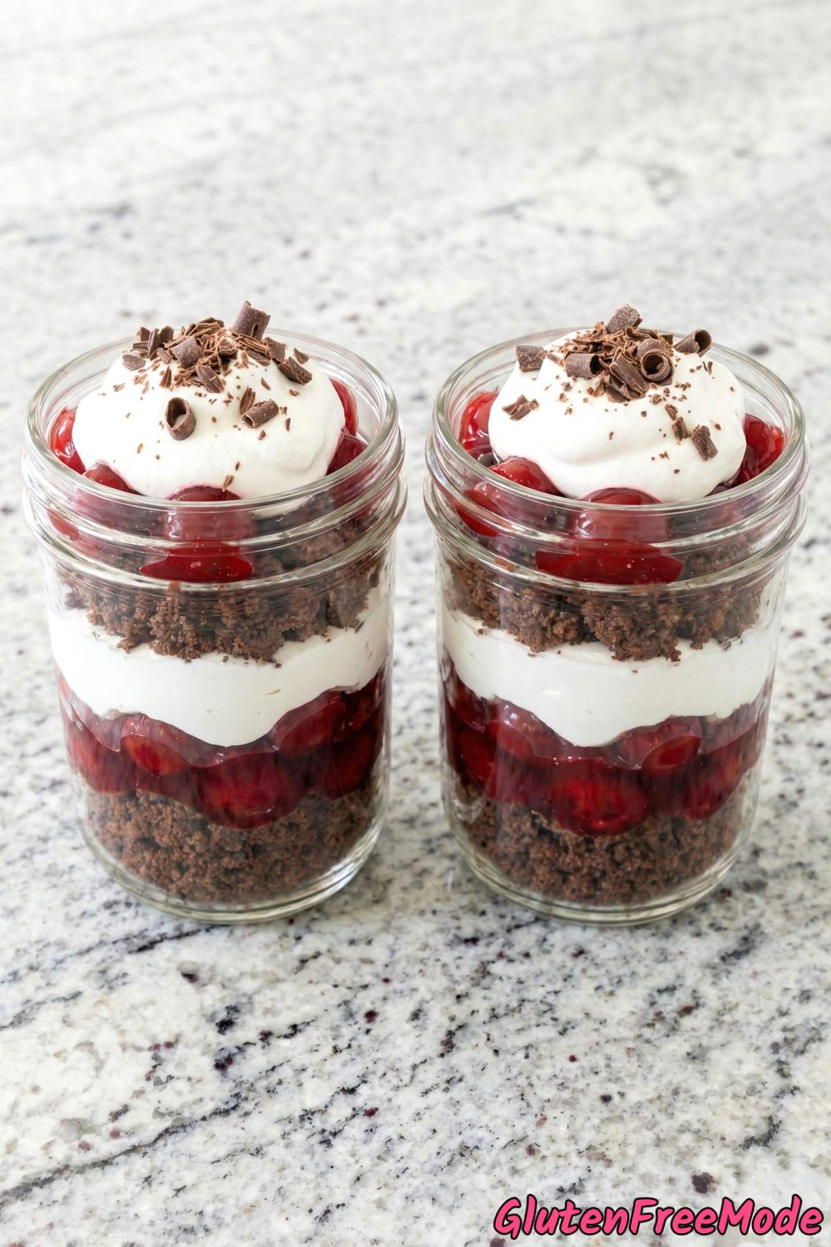 Gorgeous gluten free black forest trifles