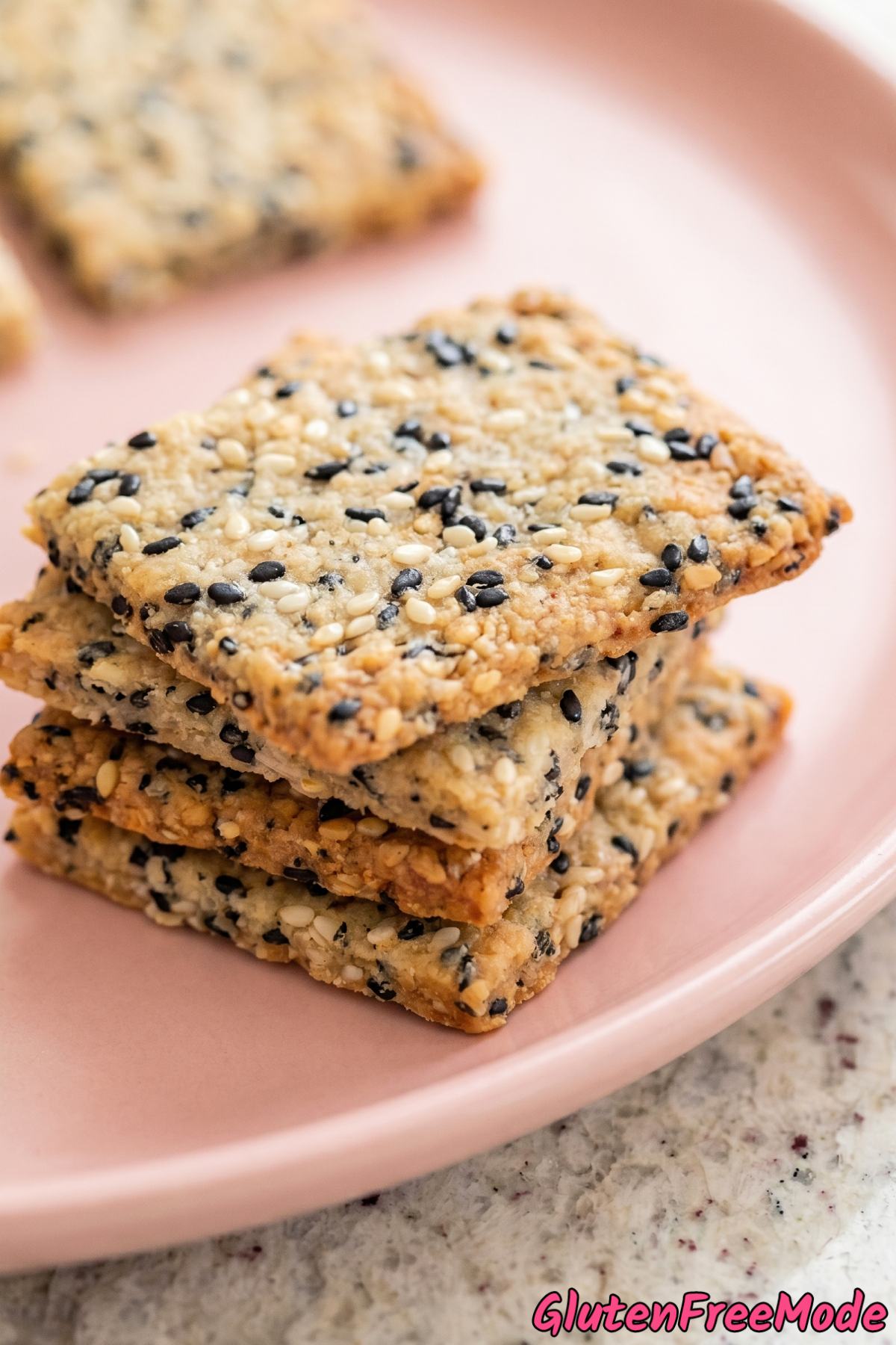homemade sesame rice crackers