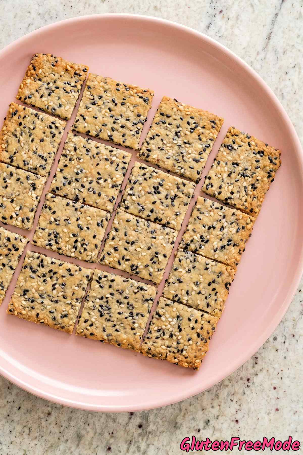 crunchy black sesame crackers