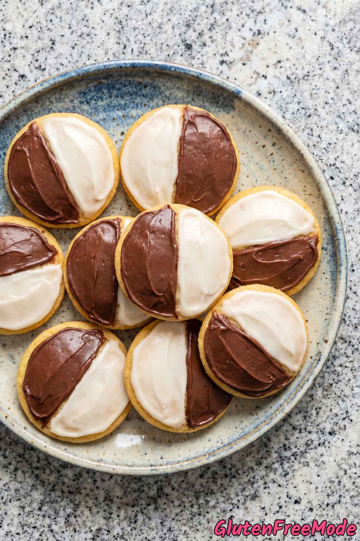 Decadent gluten free black white cookies