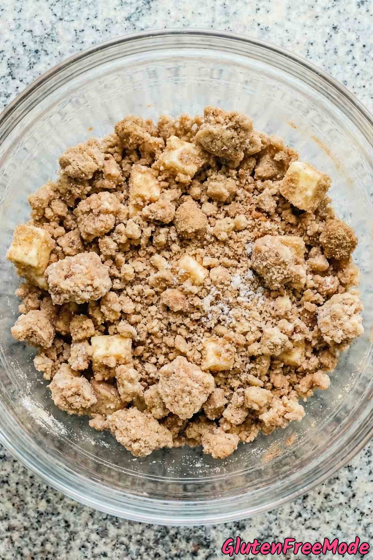 Gluten Free Blueberry Buckle Cake Step 1