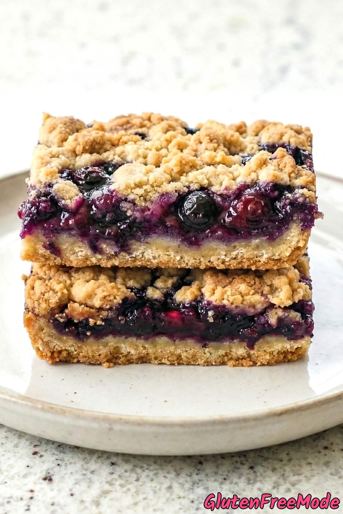 Irresistible gluten free blueberry crumble bars