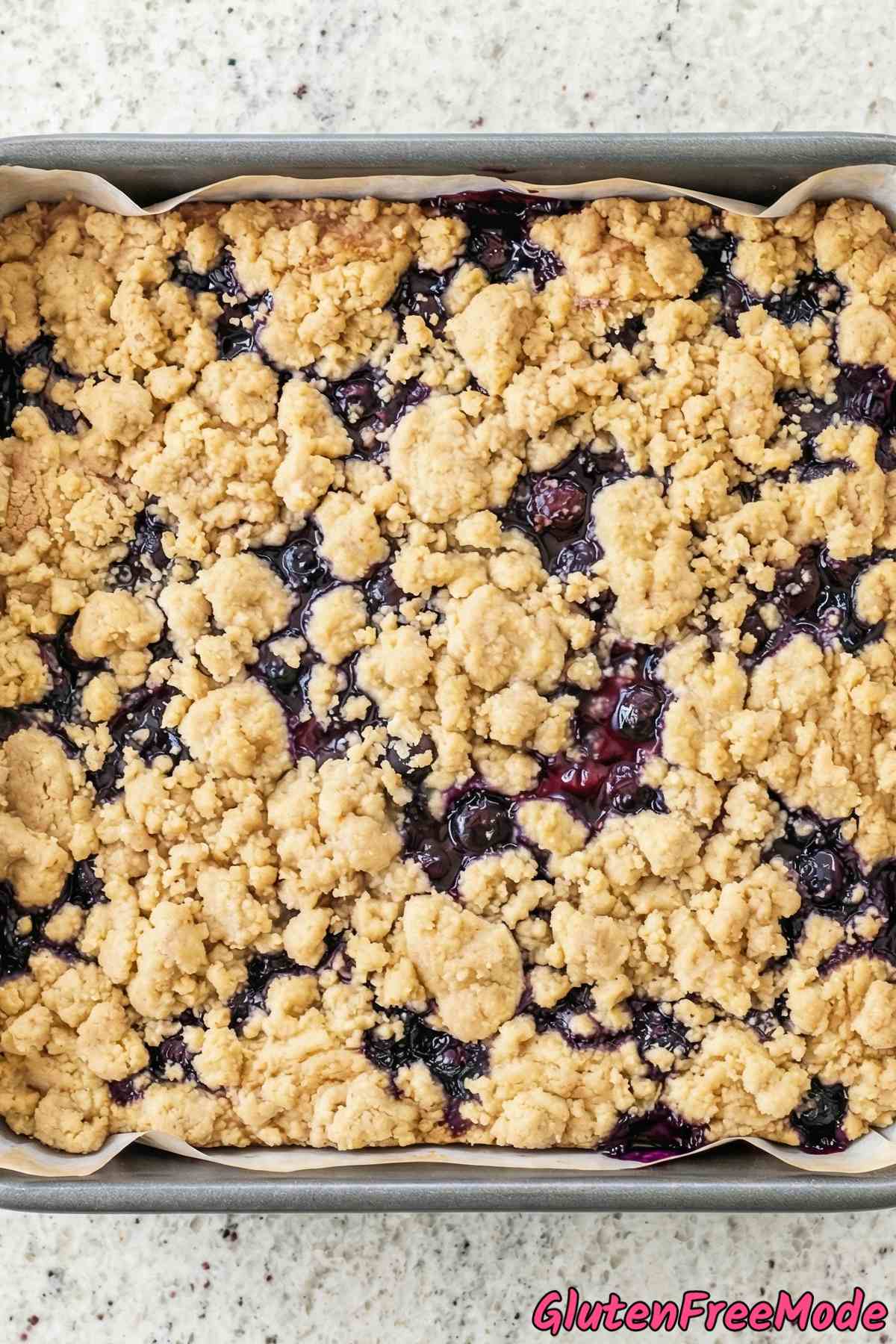 Gluten Free Blueberry Crumble Bars Step 6