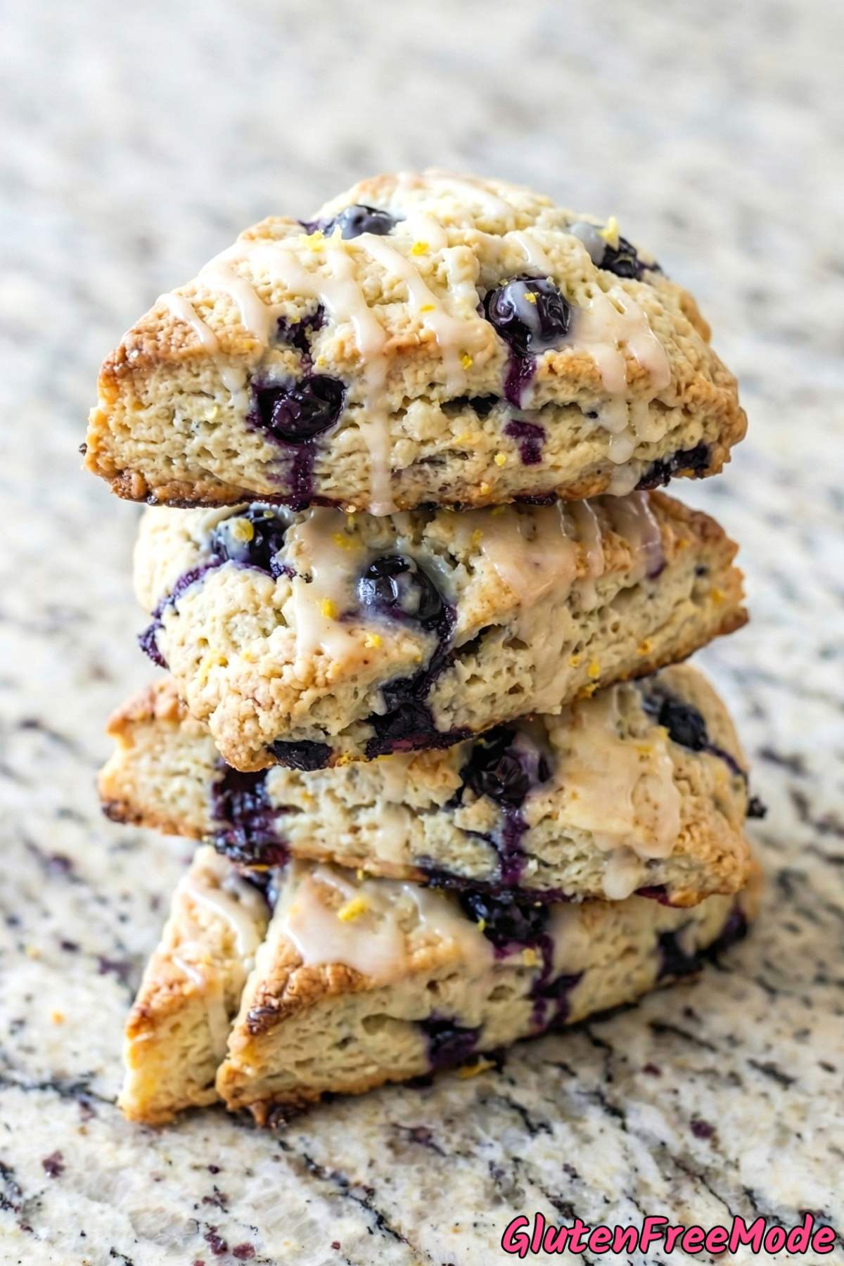 Golden gluten free blueberry scones freshly made