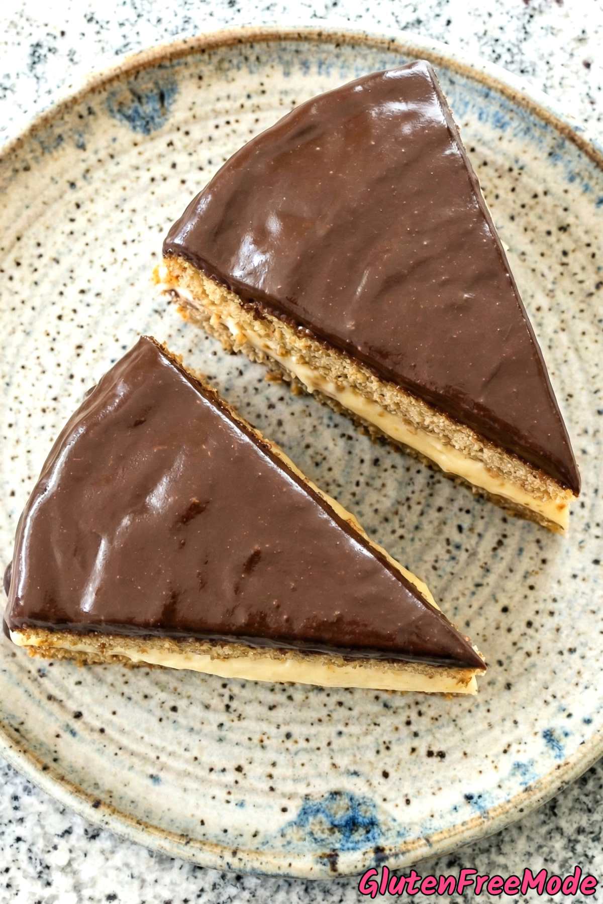 Indulgent gluten free Boston cream pie