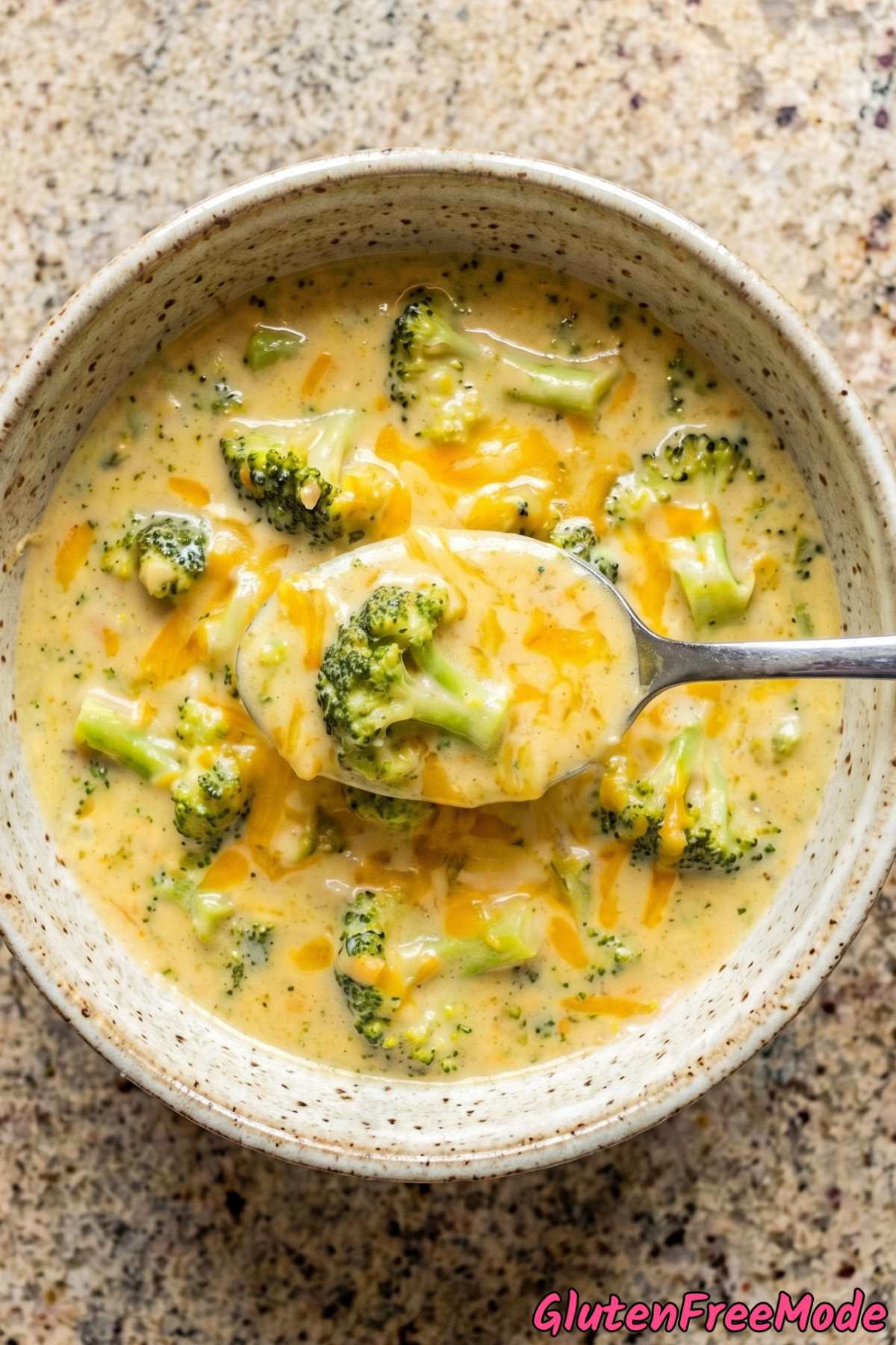 Creamy gluten free broccoli cheddar soup
