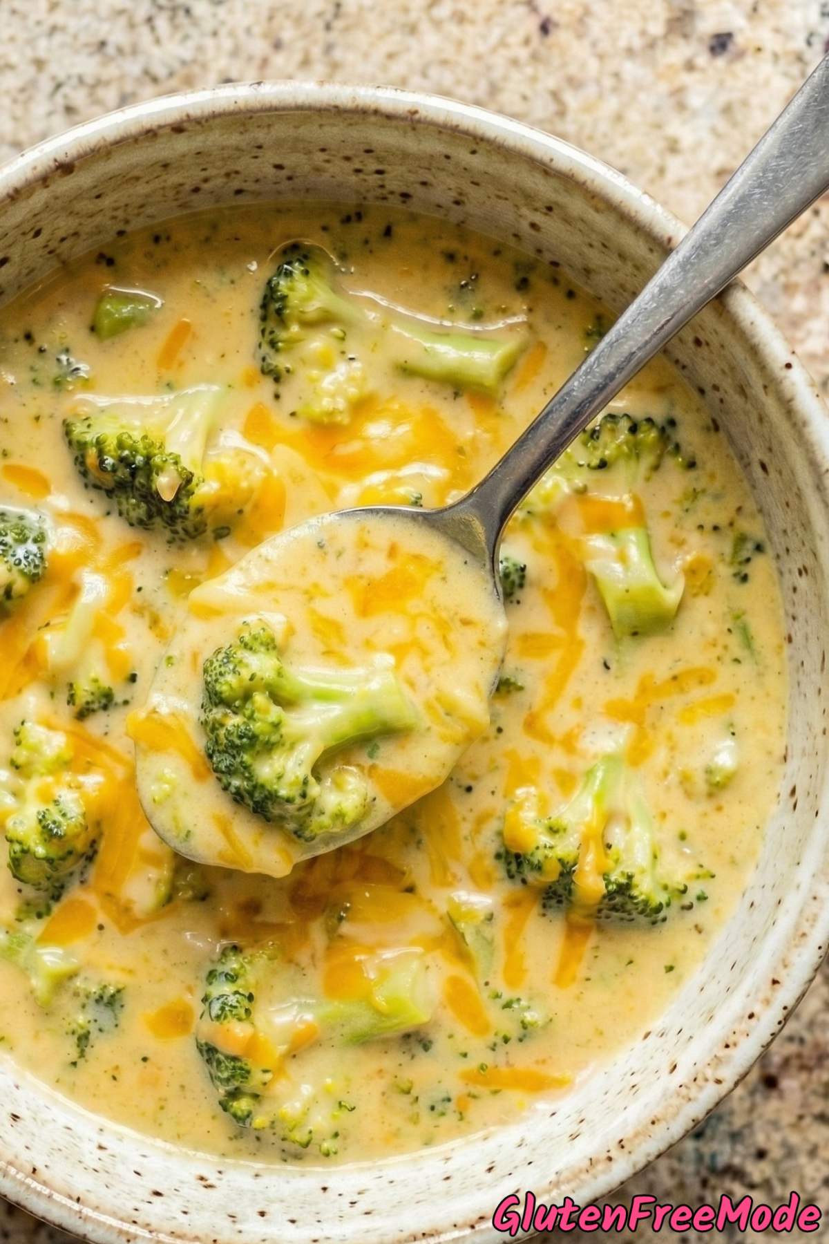 Rich gluten free broccoli cheddar soup