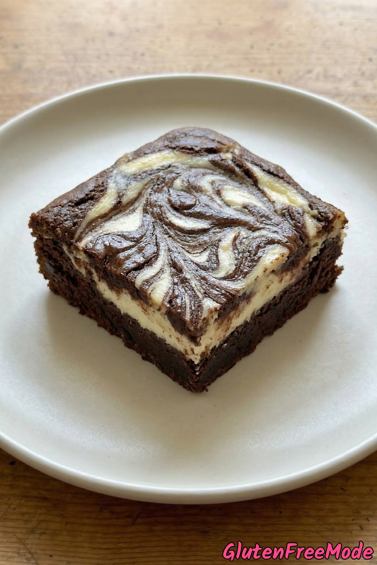 Indulgent gluten free brownie cheesecake swirl