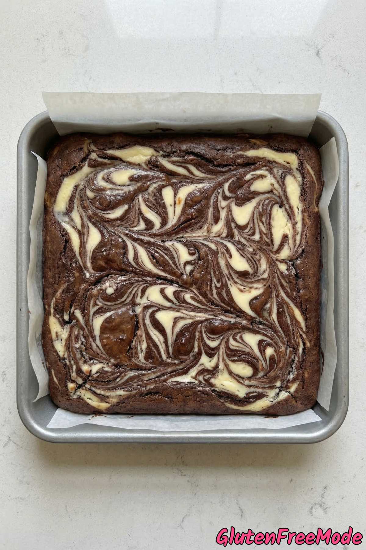 Gluten Free Brownie Cheesecake Swirl Step 4