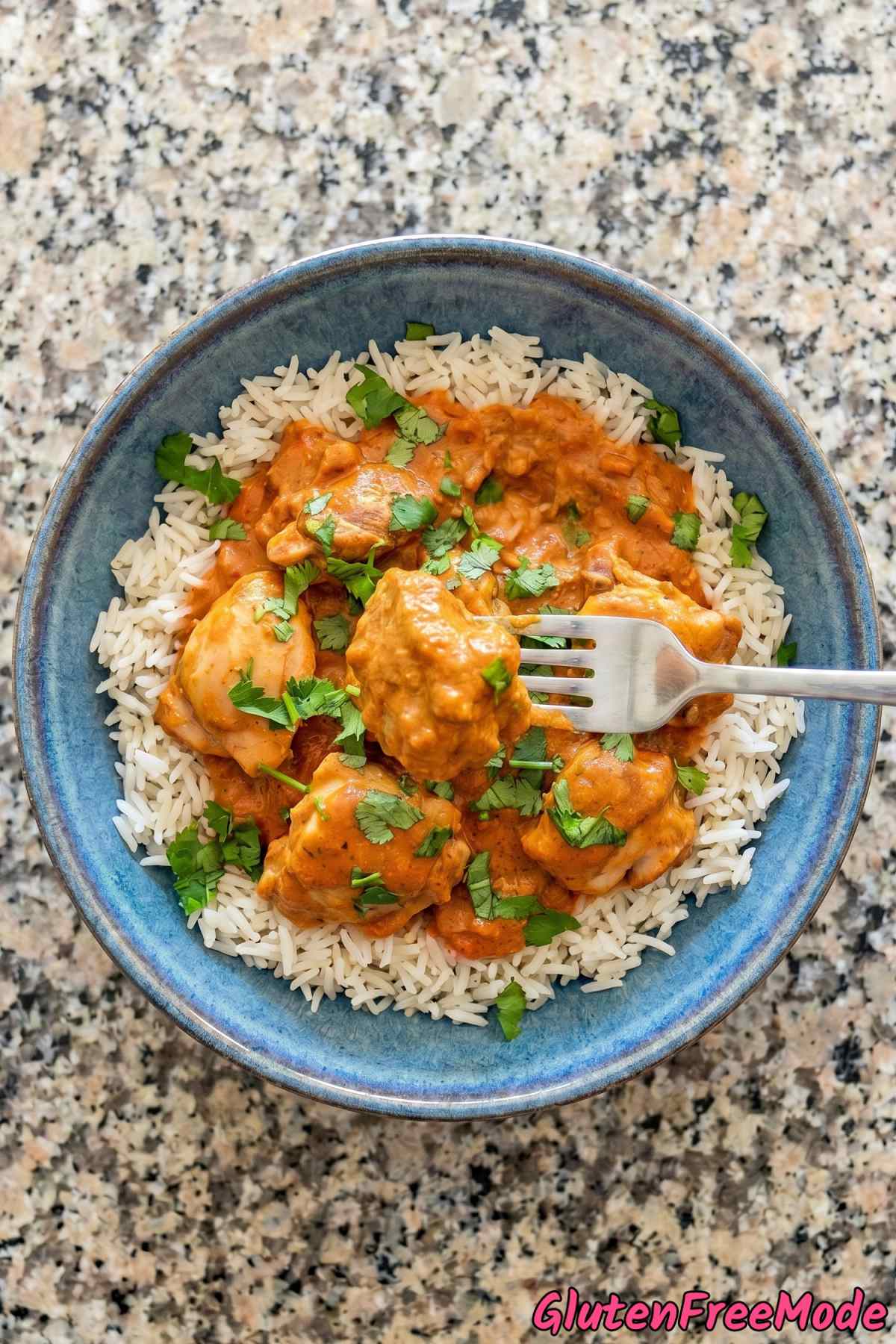 Flavorful gluten free butter chicken curry
