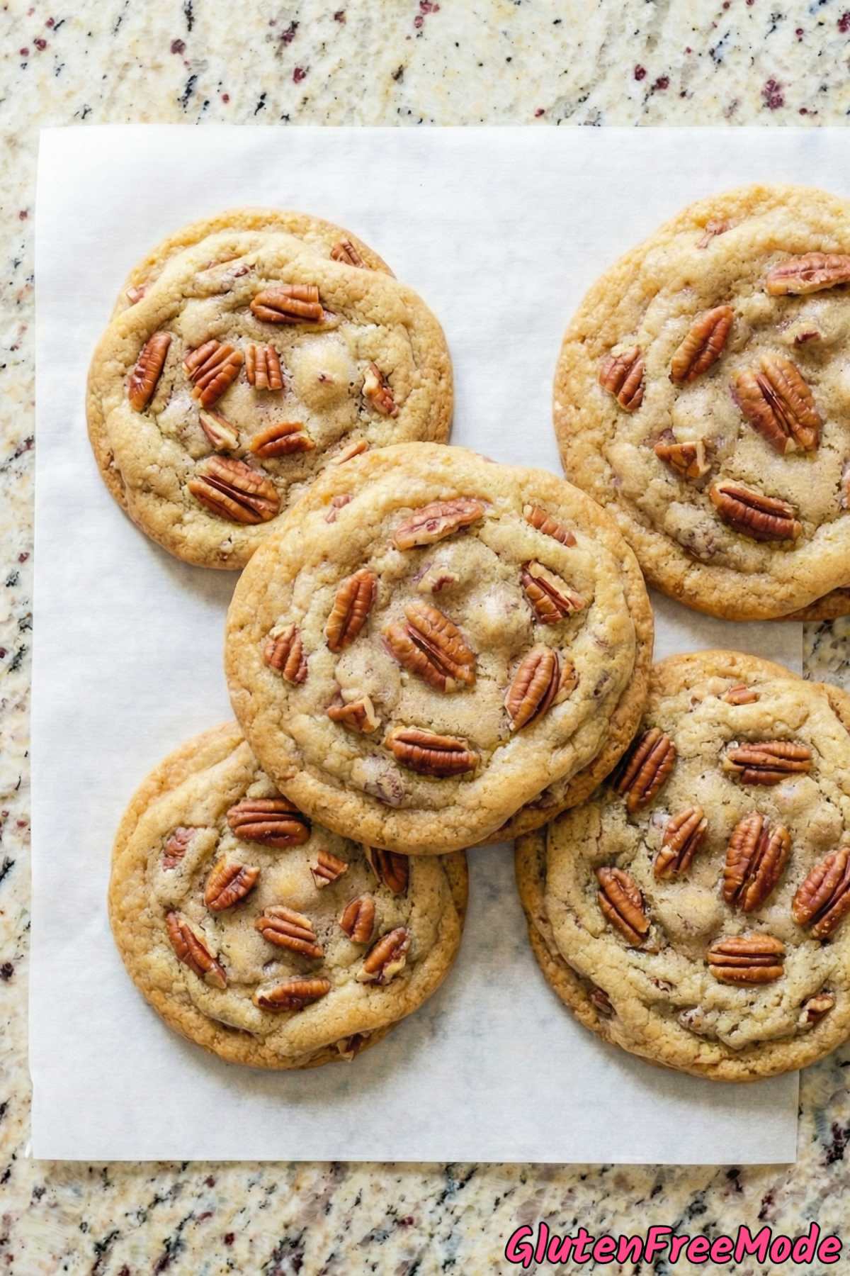 Homemade gluten free butter pecan cookies