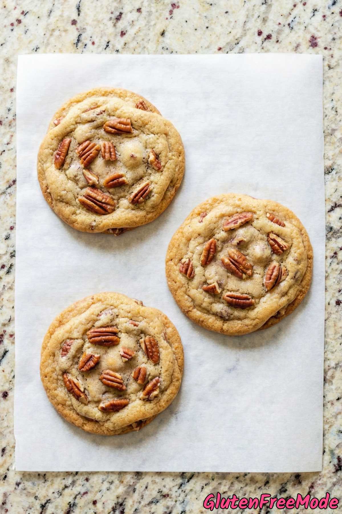 Crispy gluten free butter pecan cookies