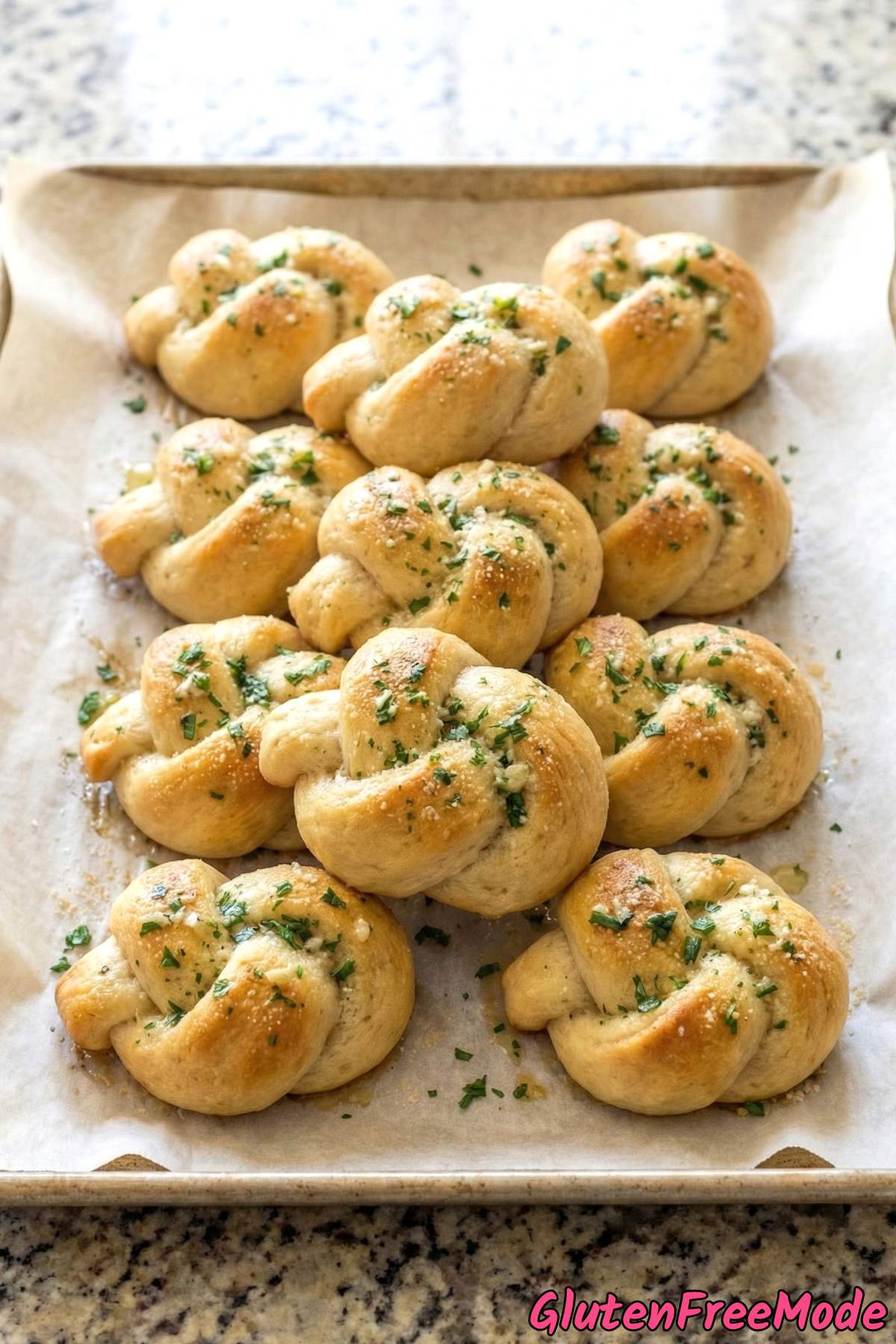 Soft gluten free buttery garlic knots