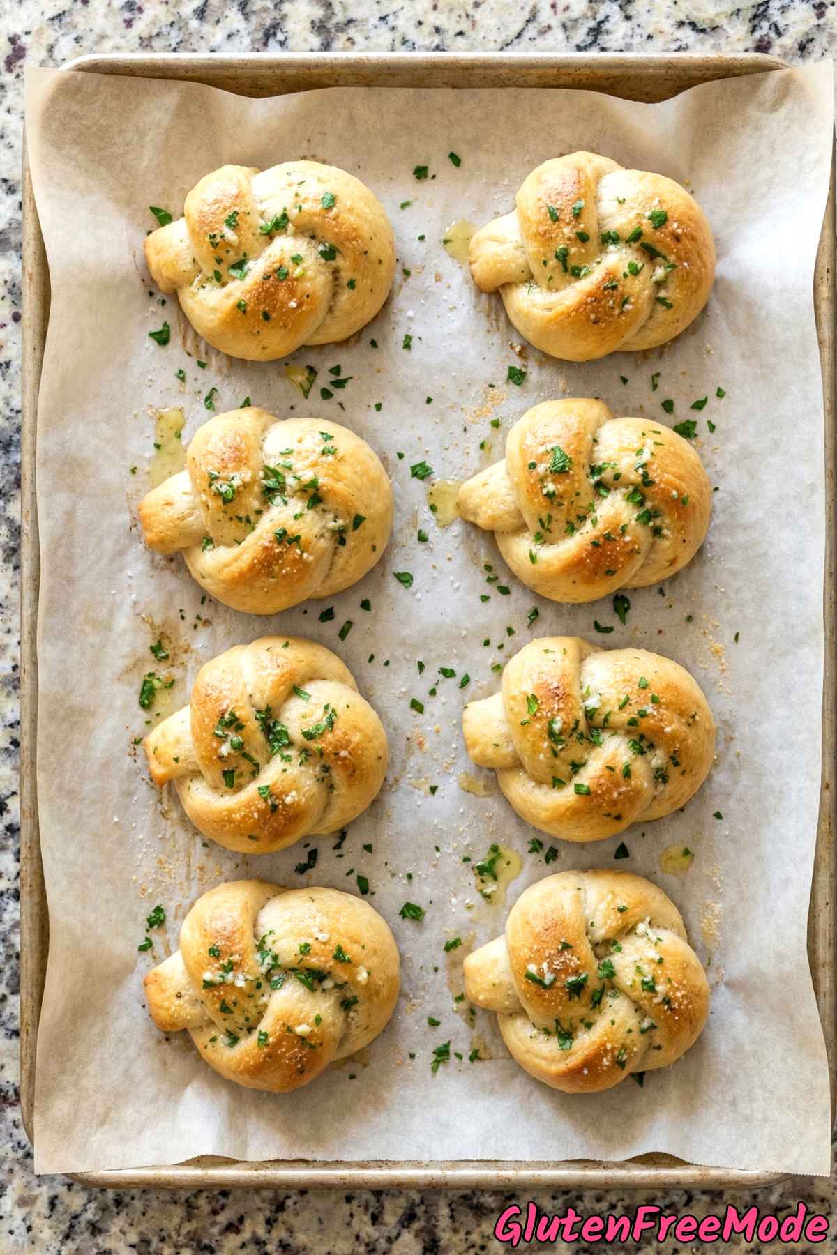 Savory gluten free buttery garlic knots