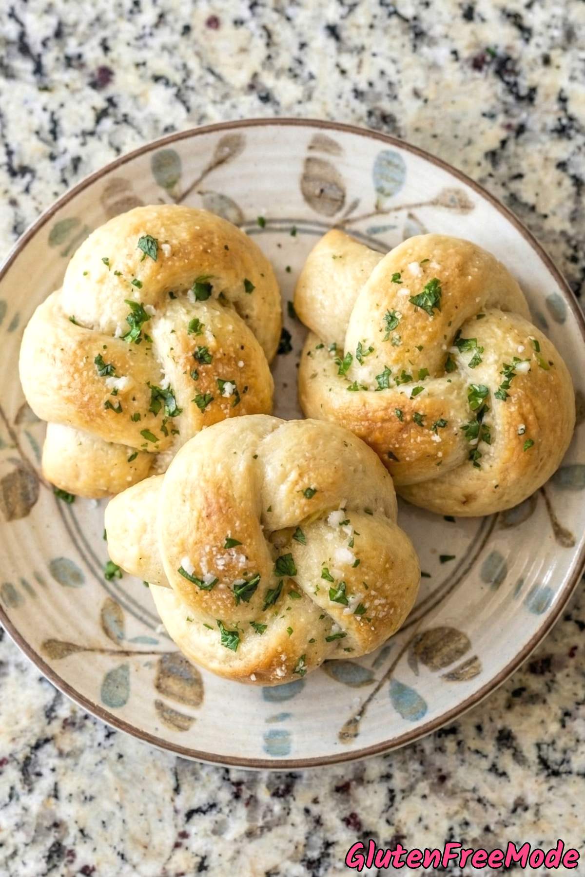 Homemade gluten free buttery garlic knots