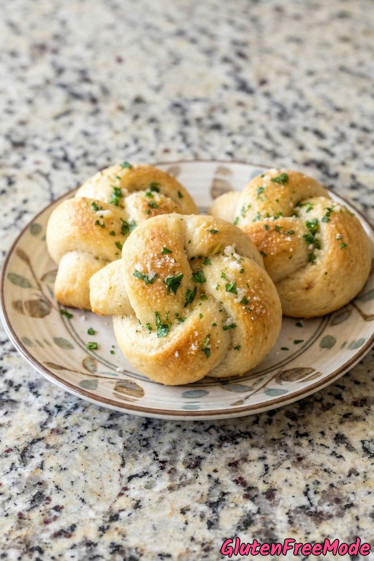 Fresh gluten free buttery garlic knots