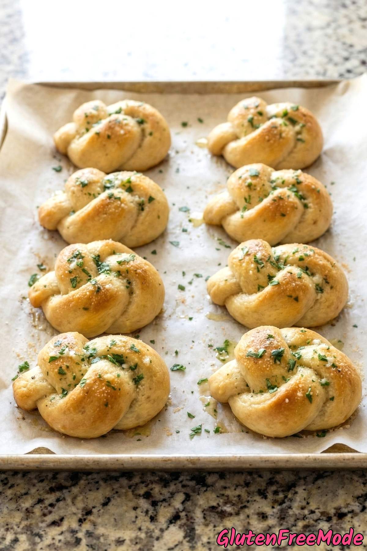 Tender gluten free buttery garlic knots