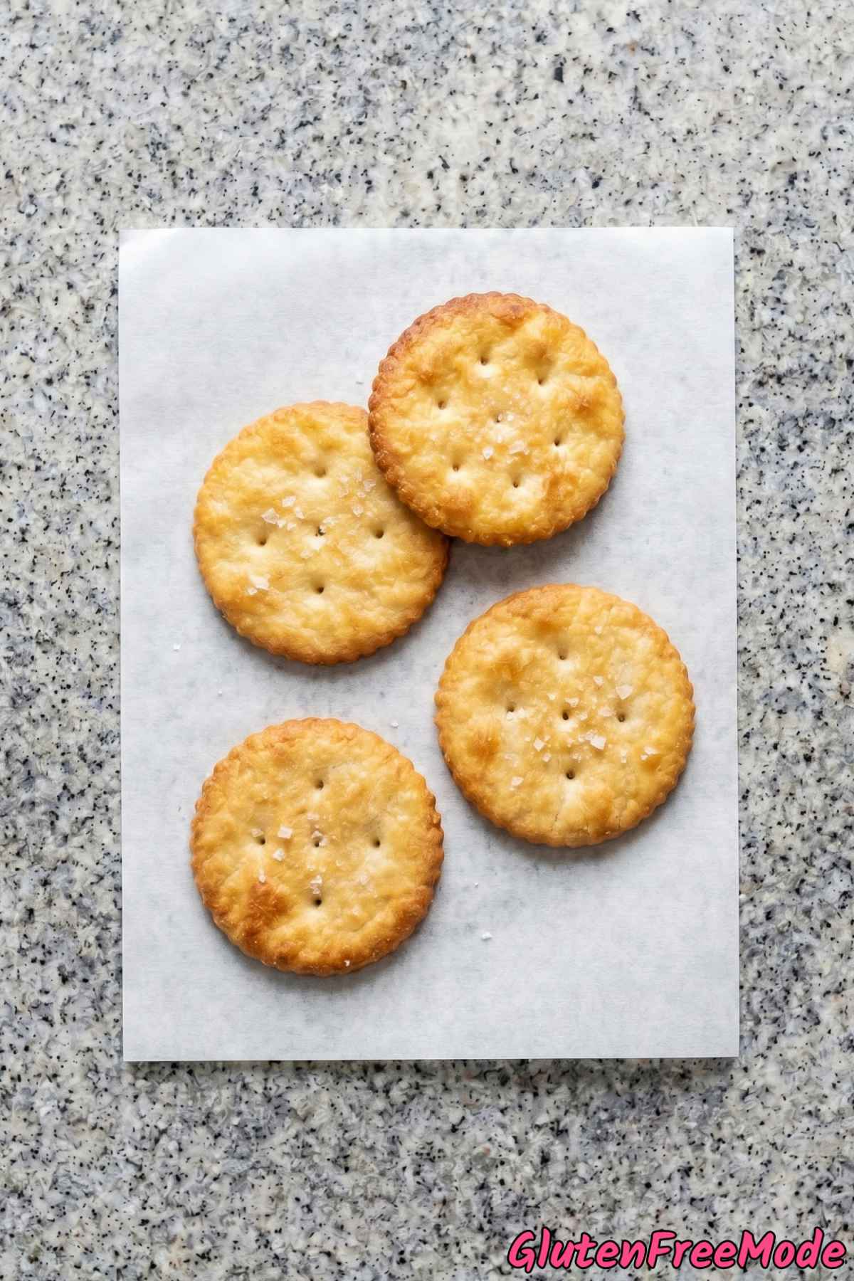 Light crispy gluten free crackers