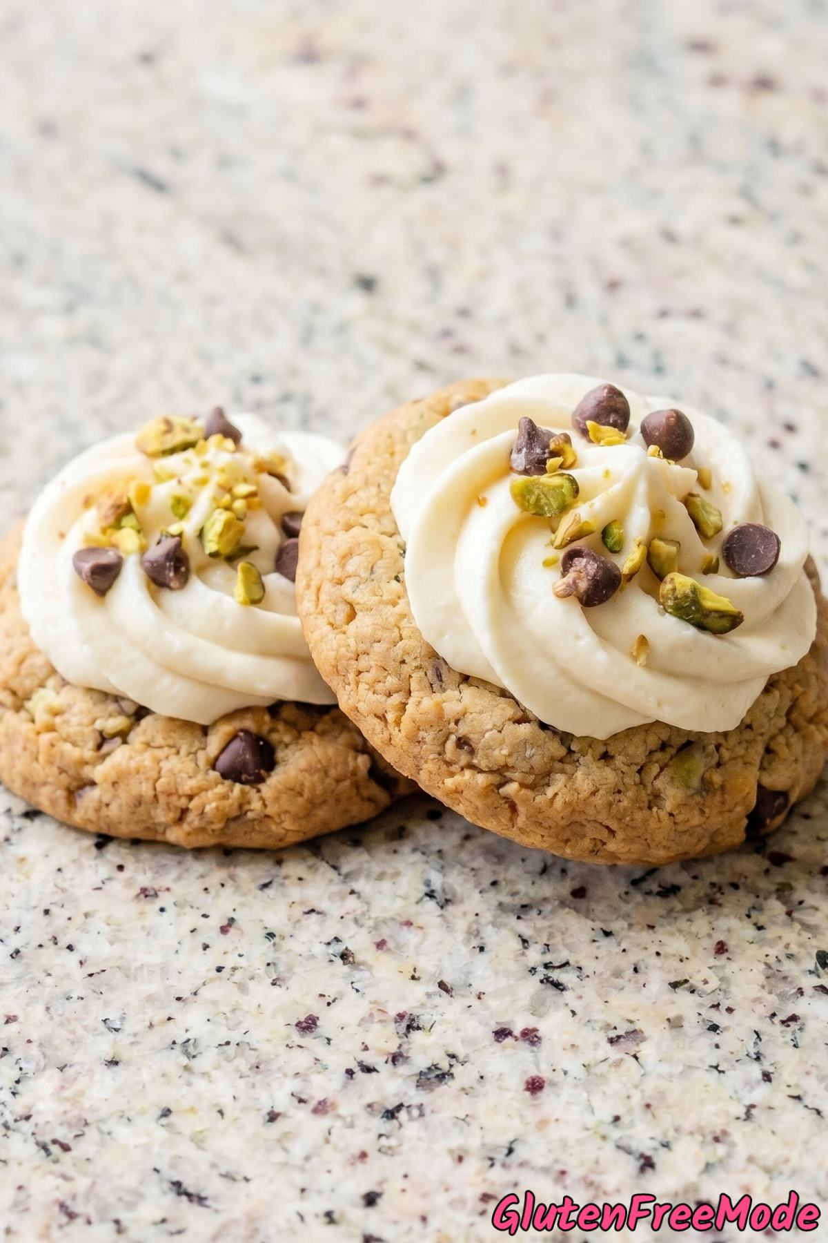 Golden gluten free cannoli cookies on tray