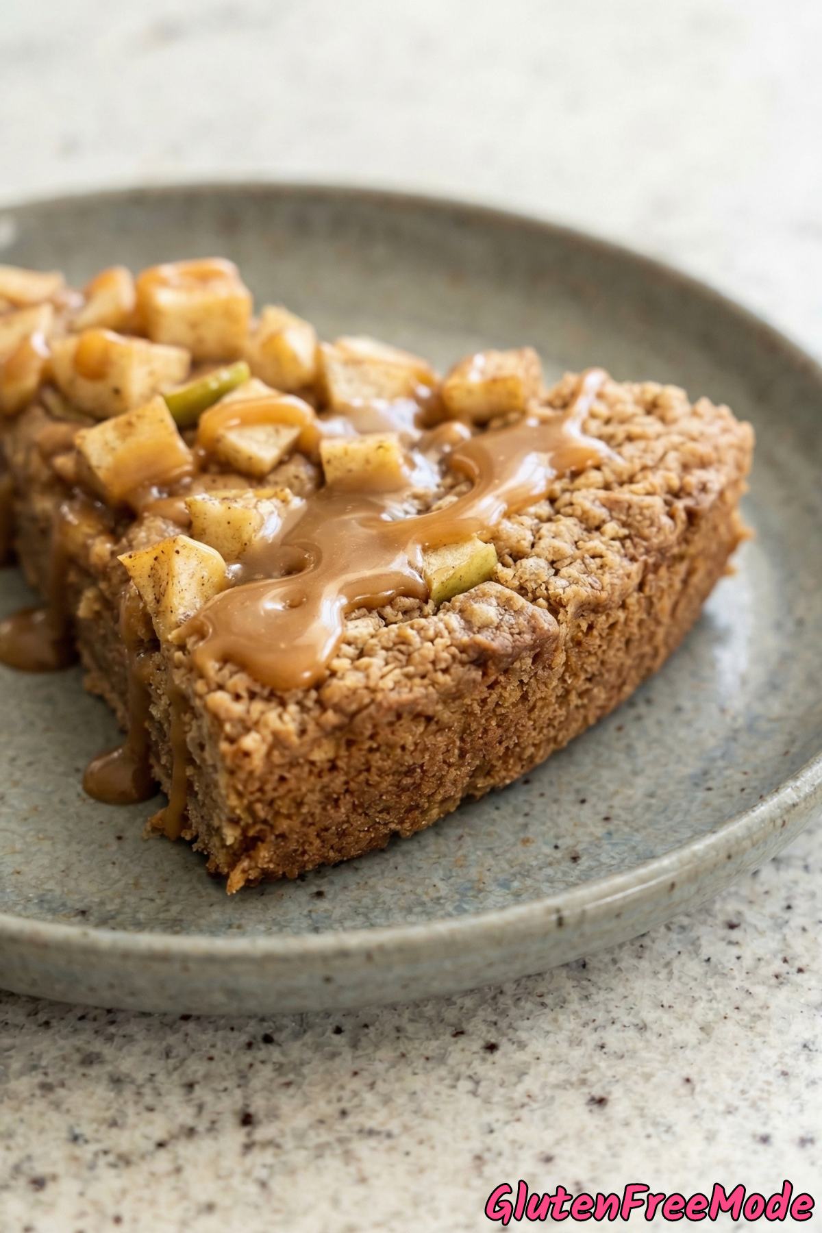 Decadent gluten free caramel apple skillet cookie