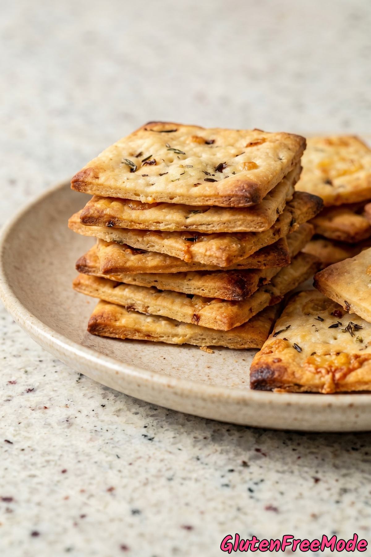 Rustic Gruyere caramelized onion GF crackers