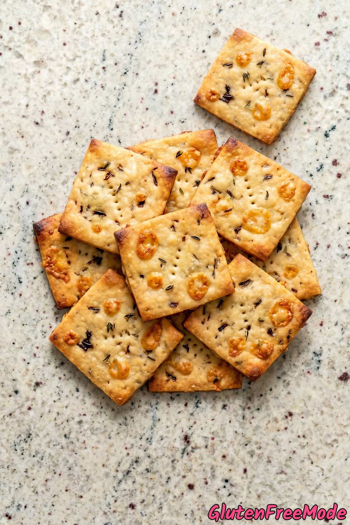 Aromatic caramelized onion Gruyere GF crackers