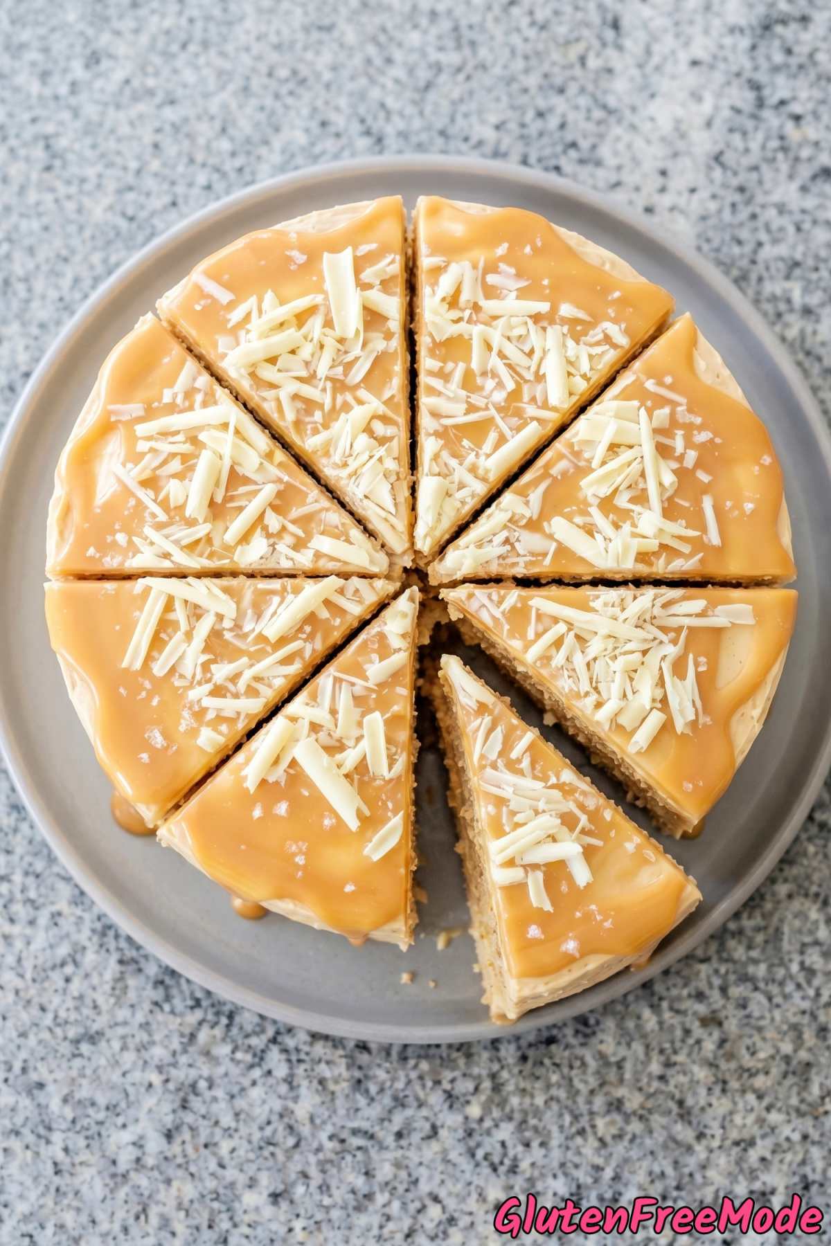 Luscious caramelized white chocolate layer cake