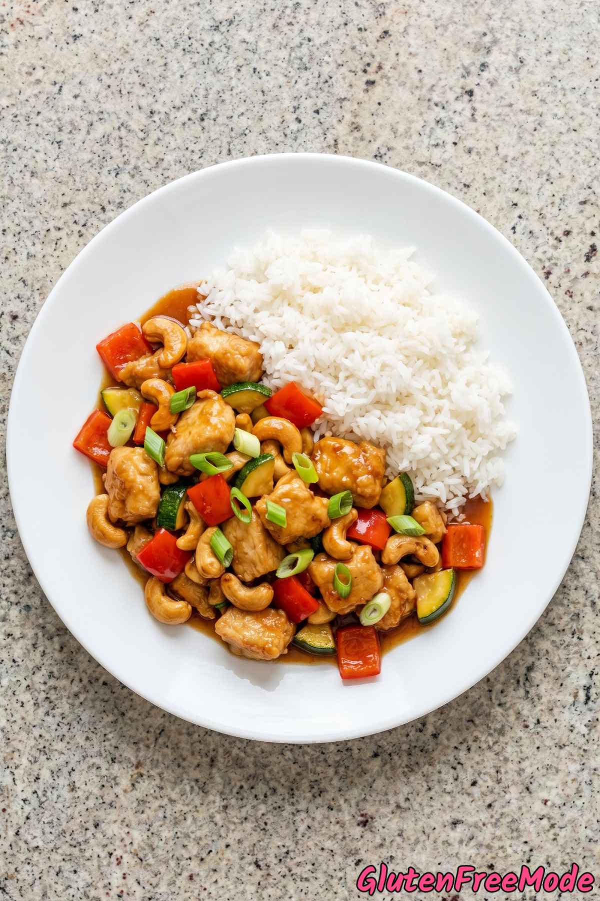Wholesome gluten free cashew chicken meal