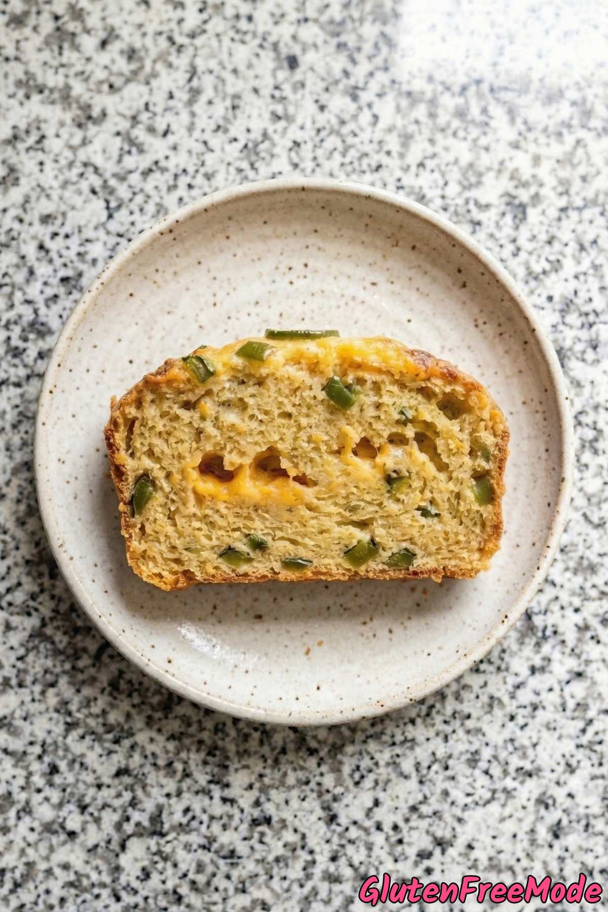 Golden gluten free cheddar jalapeno bread